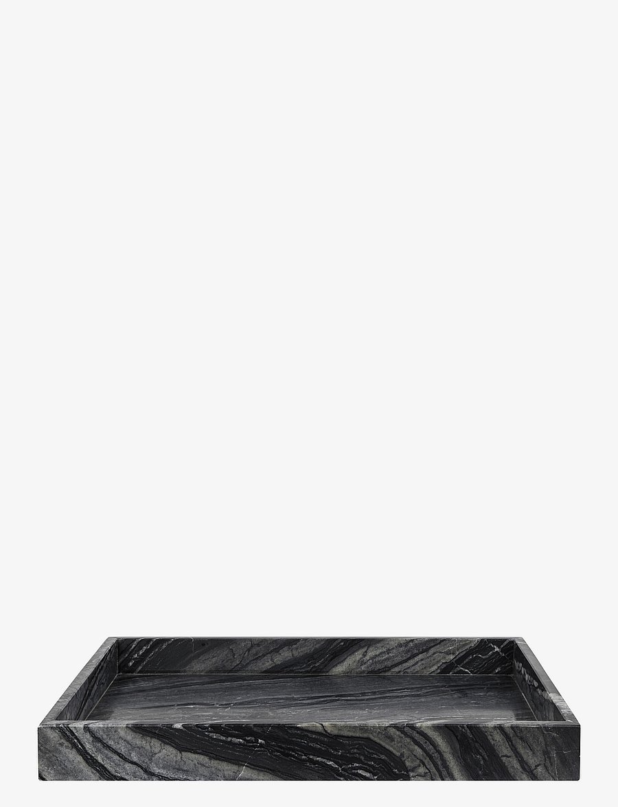Mette Ditmer - MARBLE deco tray - kandikud - black / grey - 1