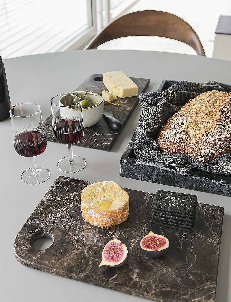 Mette Ditmer - MARBLE deco tray - kandikud - black / grey - 3
