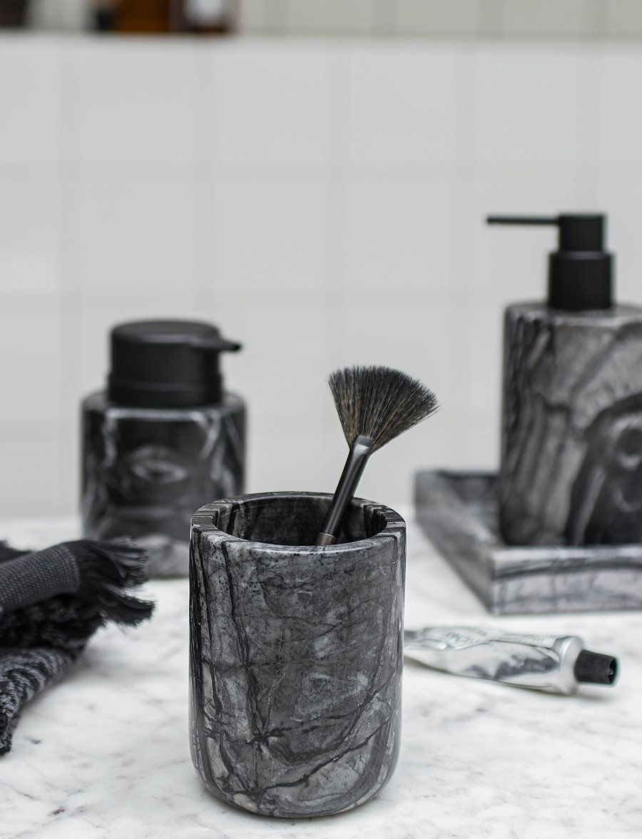 Mette Ditmer - MARBLE toothbrush holder - nach preis einkaufen - black / grey - 0