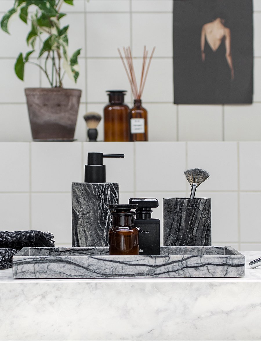 Mette Ditmer - MARBLE toothbrush holder - nach preis einkaufen - black / grey - 5