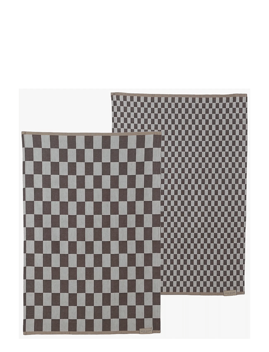 Mette Ditmer - MINI-MAX tea towel, 2-pack - köögirätikud - brown - 1