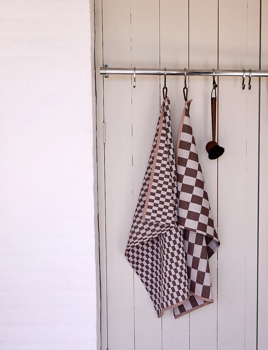 Mette Ditmer - MINI-MAX tea towel, 2-pack - köögirätikud - brown - 0