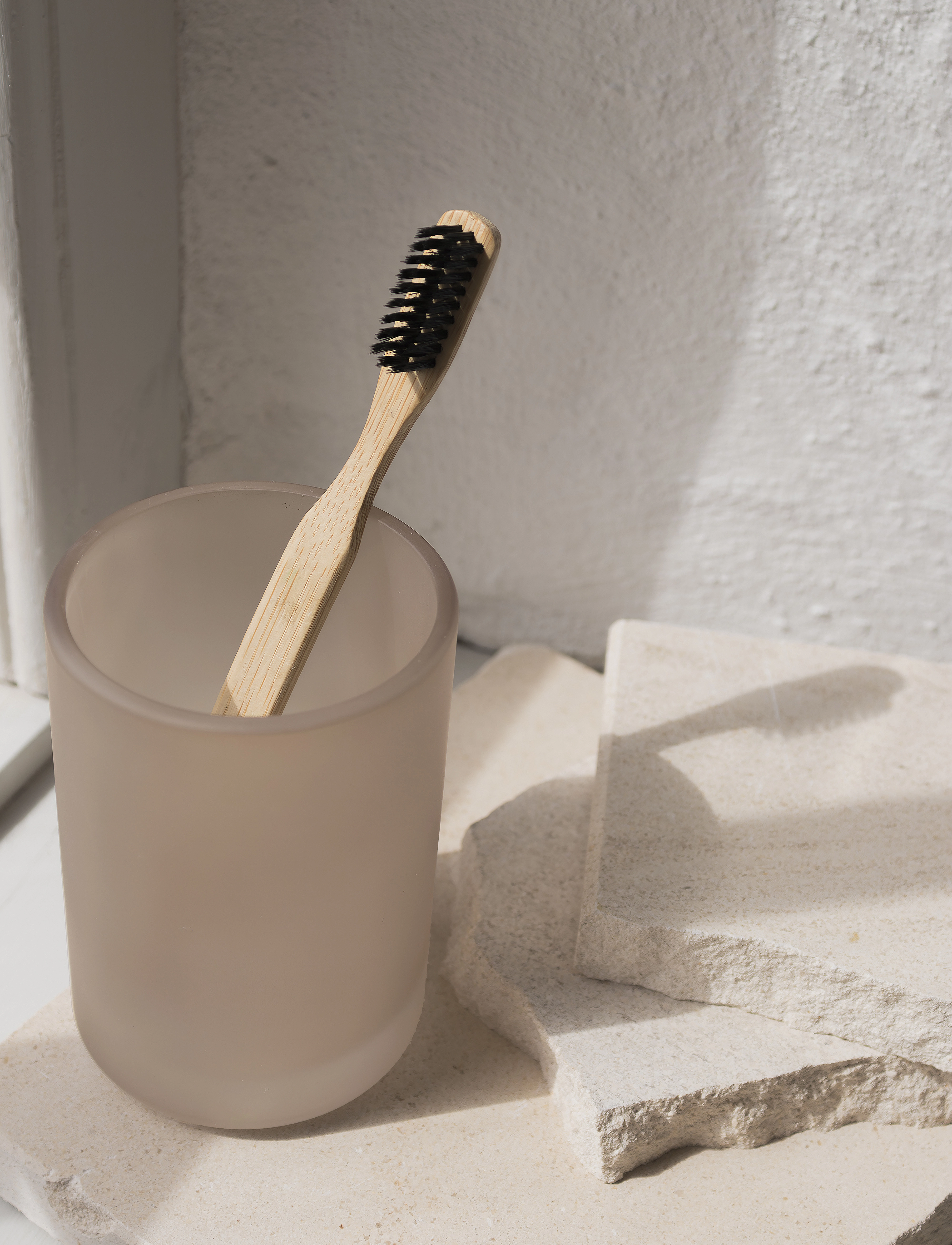 Mette Ditmer Modest Toothbrush Holder, Ø7X H10 cm, Bathroom Interior, Beige - Homeware