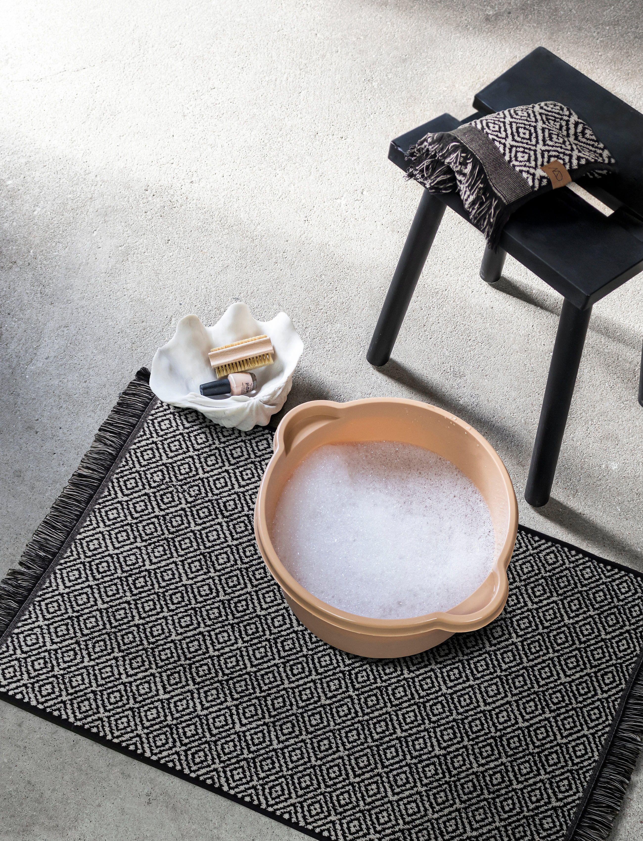 Mette Ditmer Morocco Bath Mat, 50X80 cm, Rugs & Carpets, Grau - Rugs, Homeware