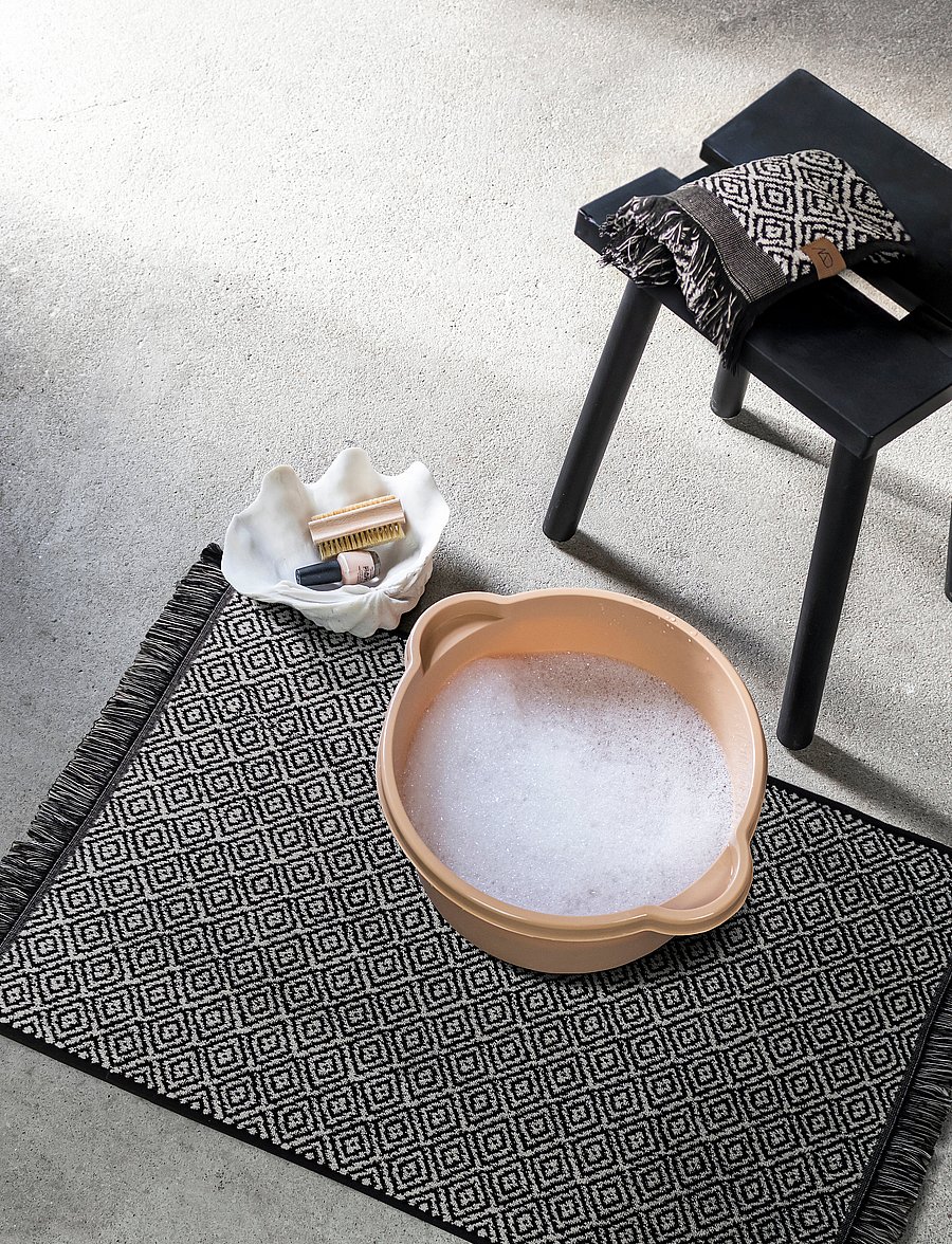 Mette Ditmer - MOROCCO bath mat - teppiche - black/white - 0