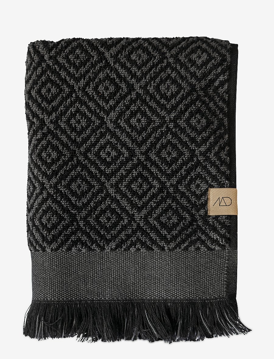 Mette Ditmer - MOROCCO Guest towel, 2pack - külaliste käterätikud - black/grey - 1