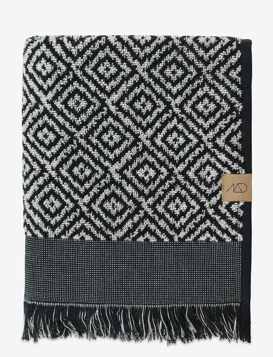 Mette Ditmer - MOROCCO Guest towel, 2pack - külaliste käterätikud - black/white - 1