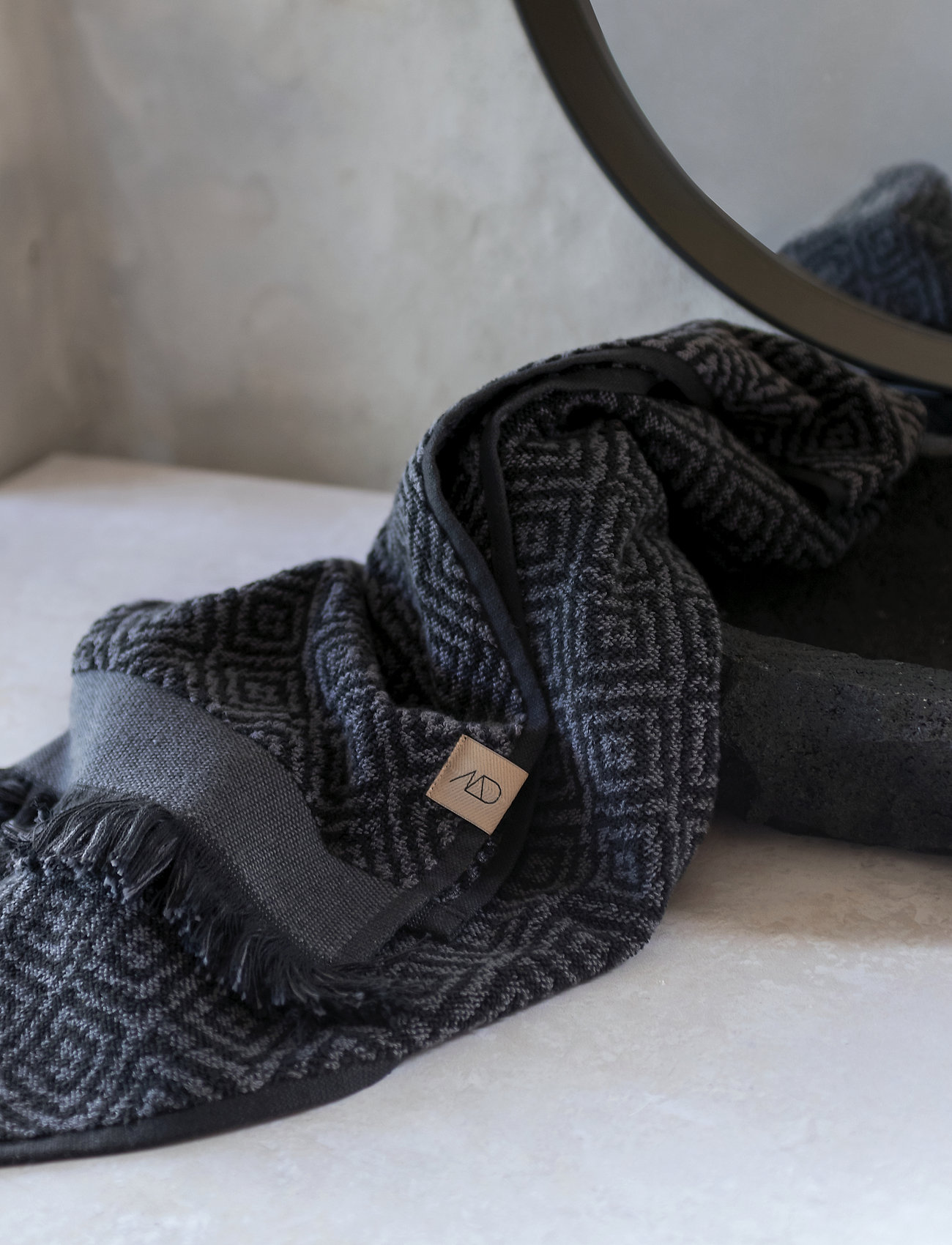 Mette Ditmer - MOROCCO Bath towel - badetücher - black/grey - 2