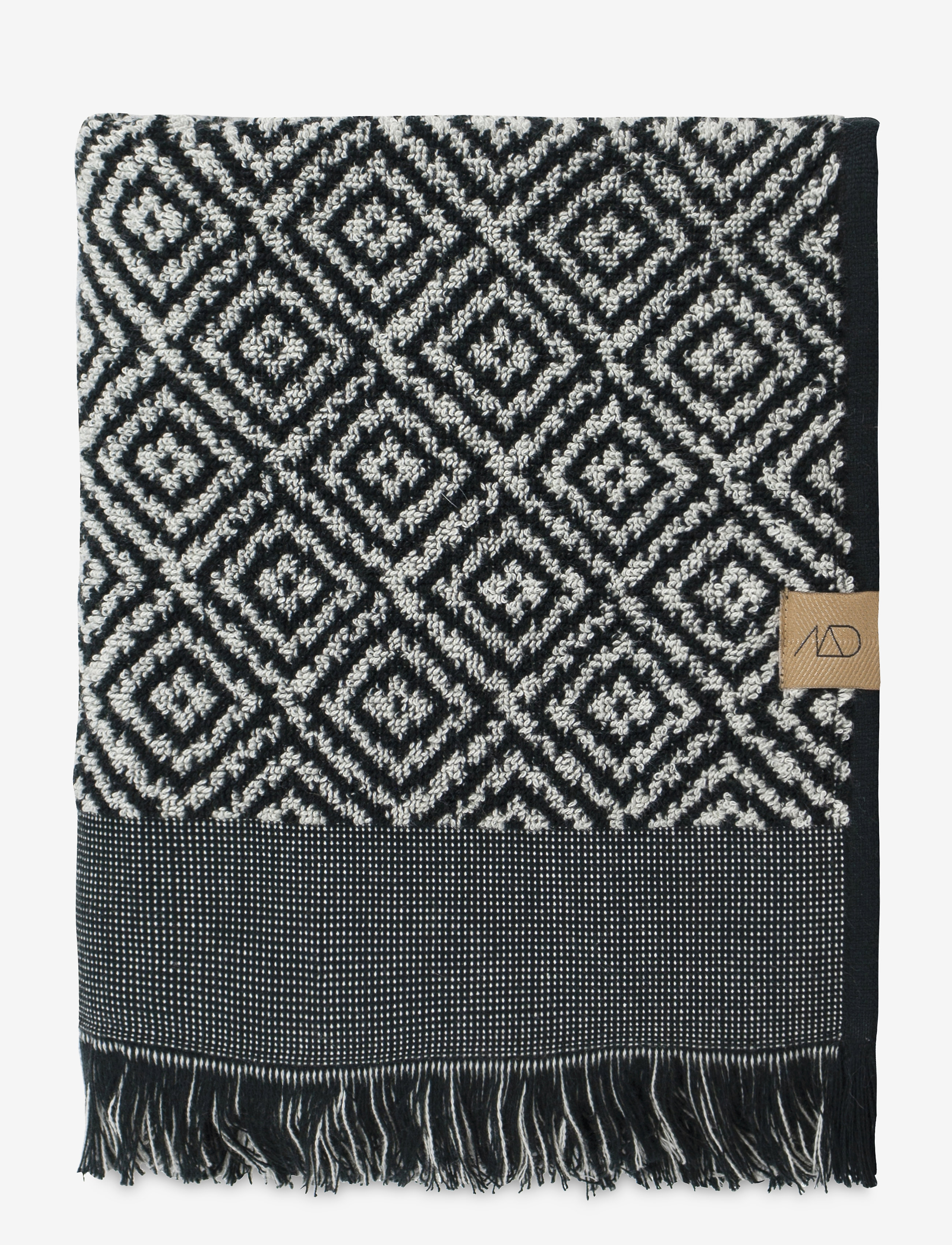 Mette Ditmer Morocco Bath Towel, Bath Håndklæde, Sort, Str: 70X140CM