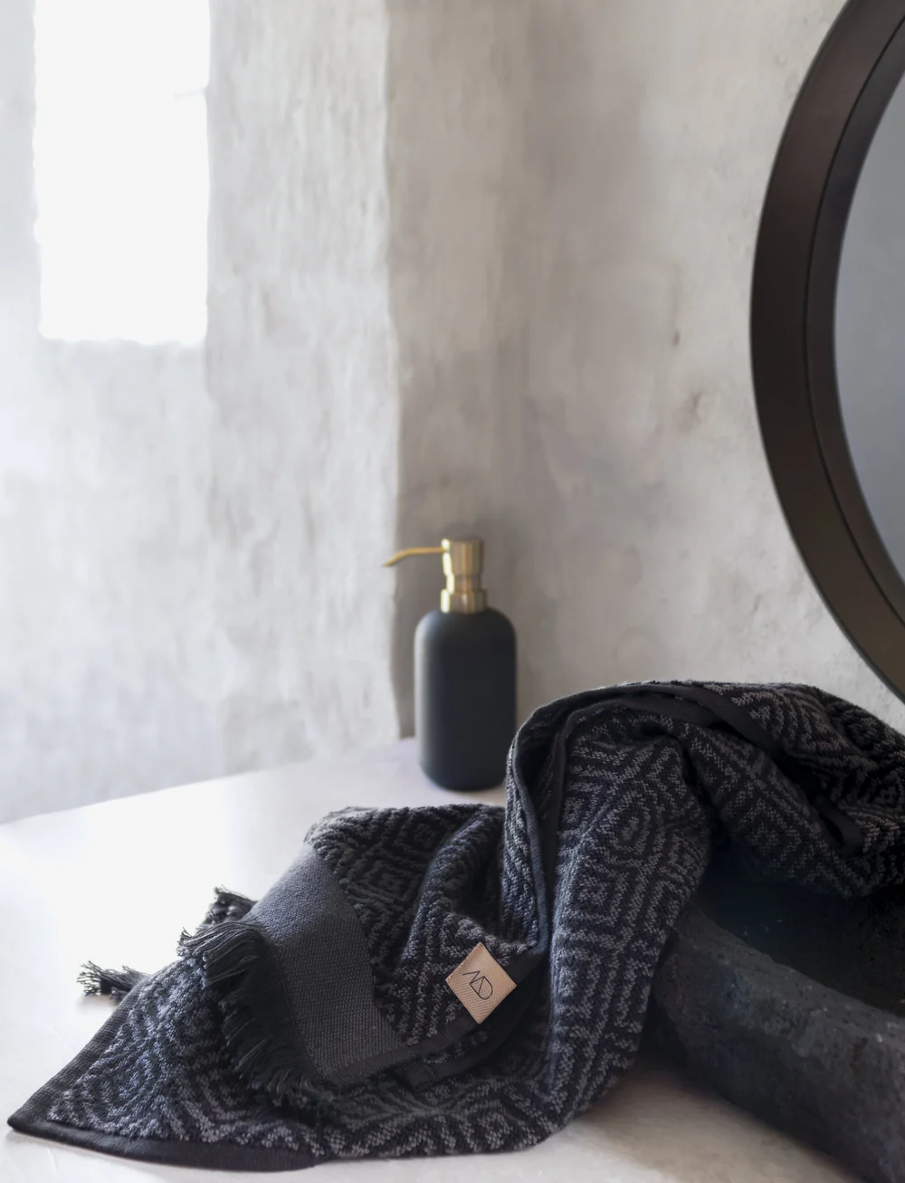 Mette Ditmer - MOROCCO Towel - handdukar - black/grey - 1