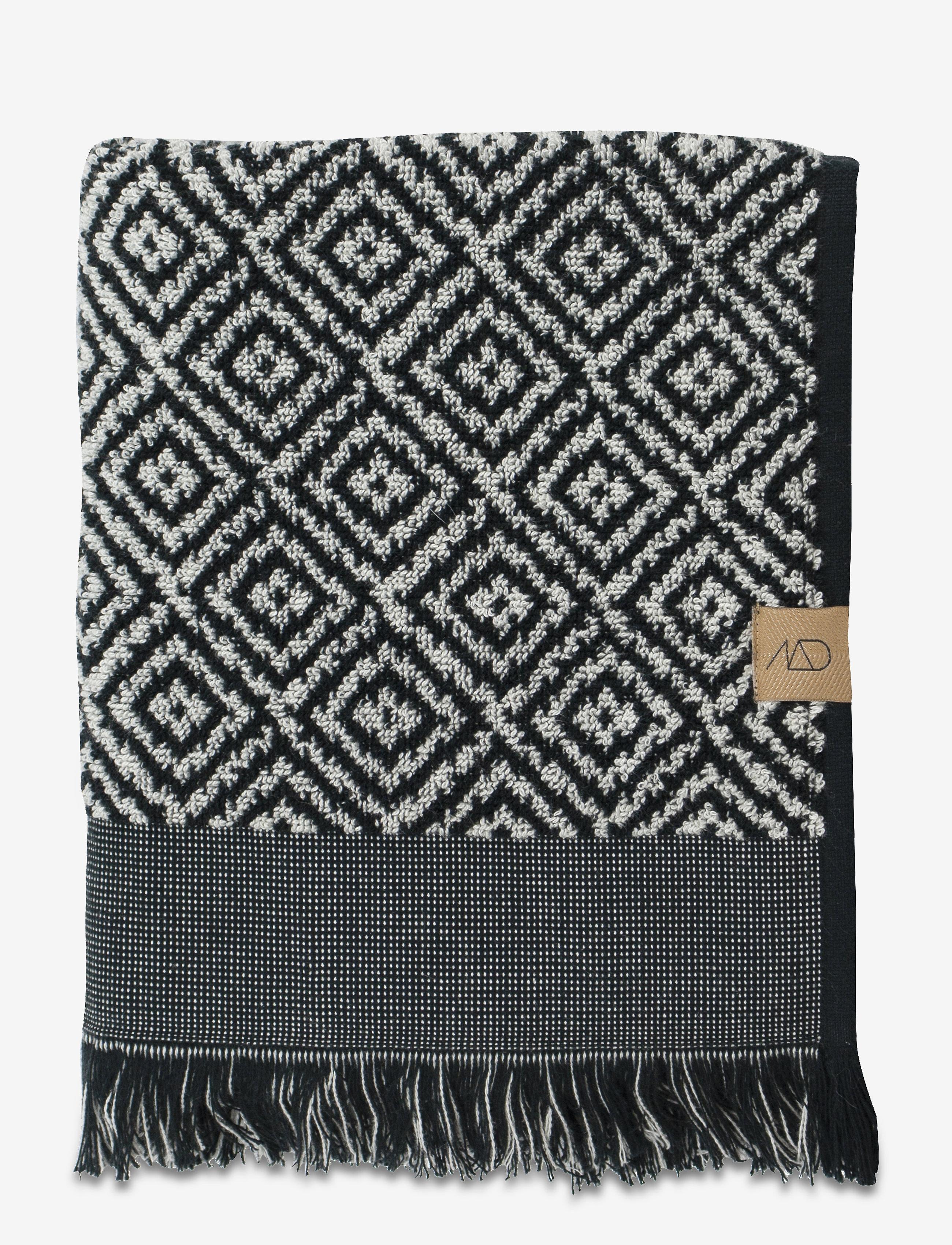 Mette Ditmer MOROCCO Towel - Badezimmer - BLACK/WHITE / black