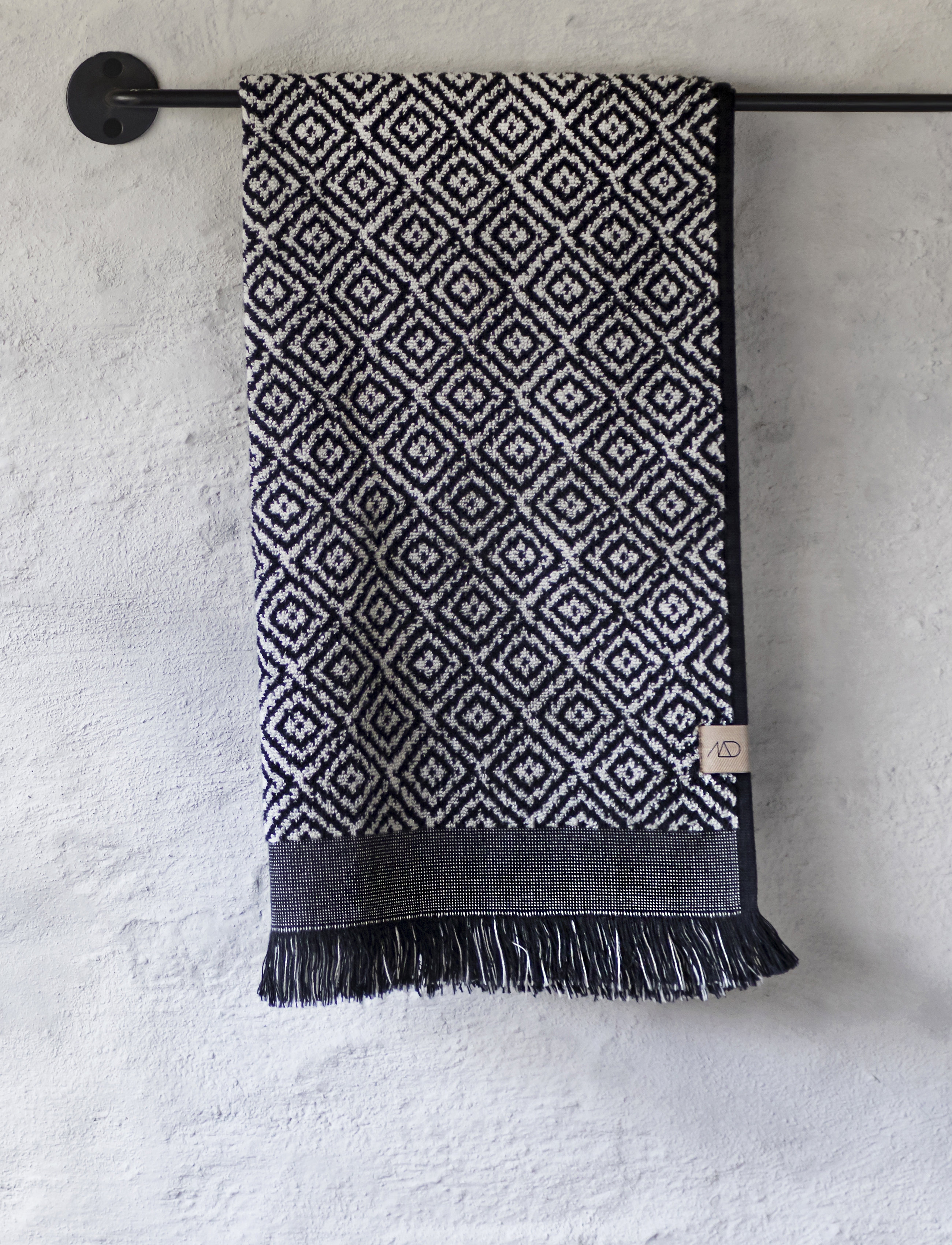 Mette Ditmer - MOROCCO Towel - käterätikud - black/white - 3