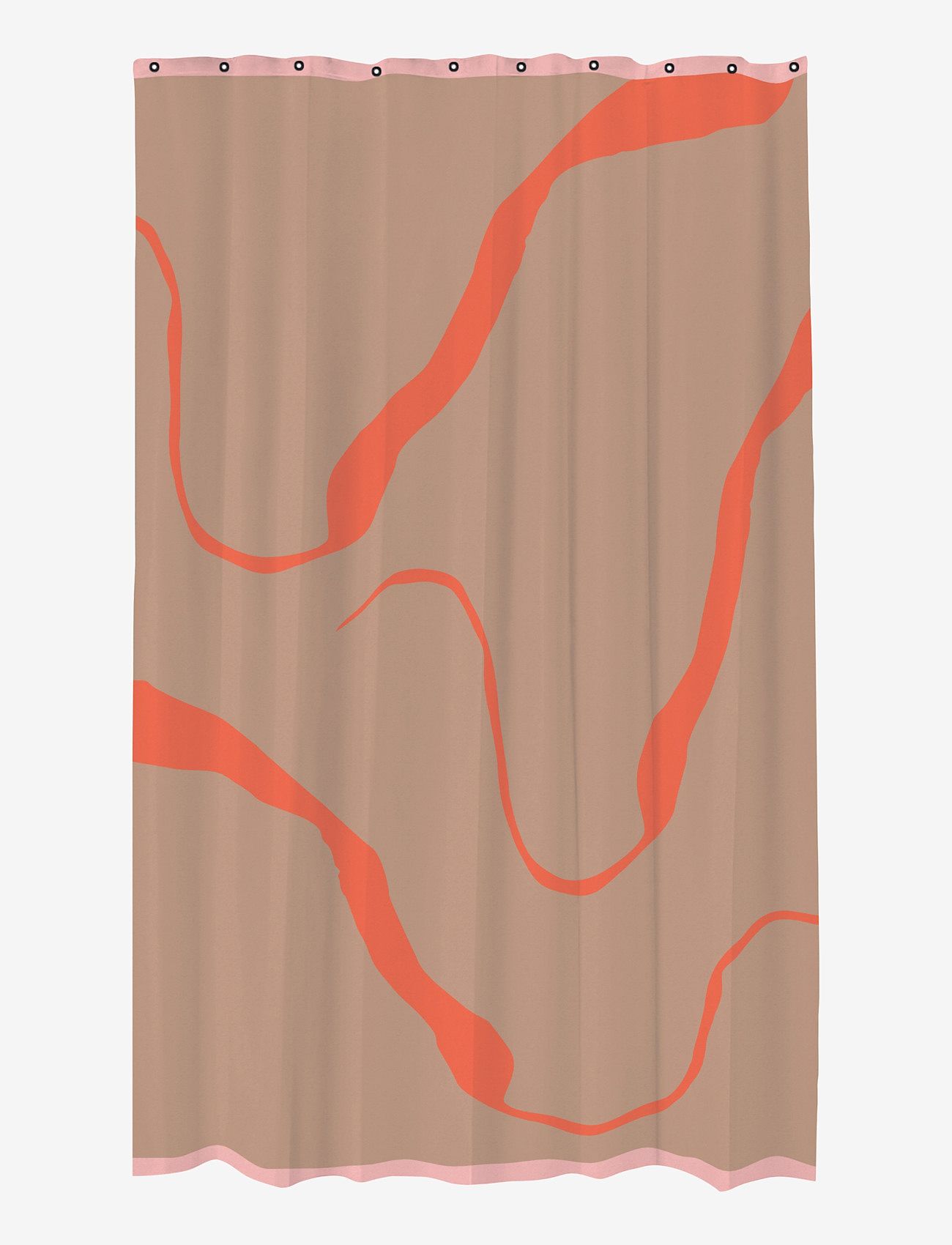 Mette Ditmer - NOVA ARTE shower curtain - dušikardinad - latte / orange - 1