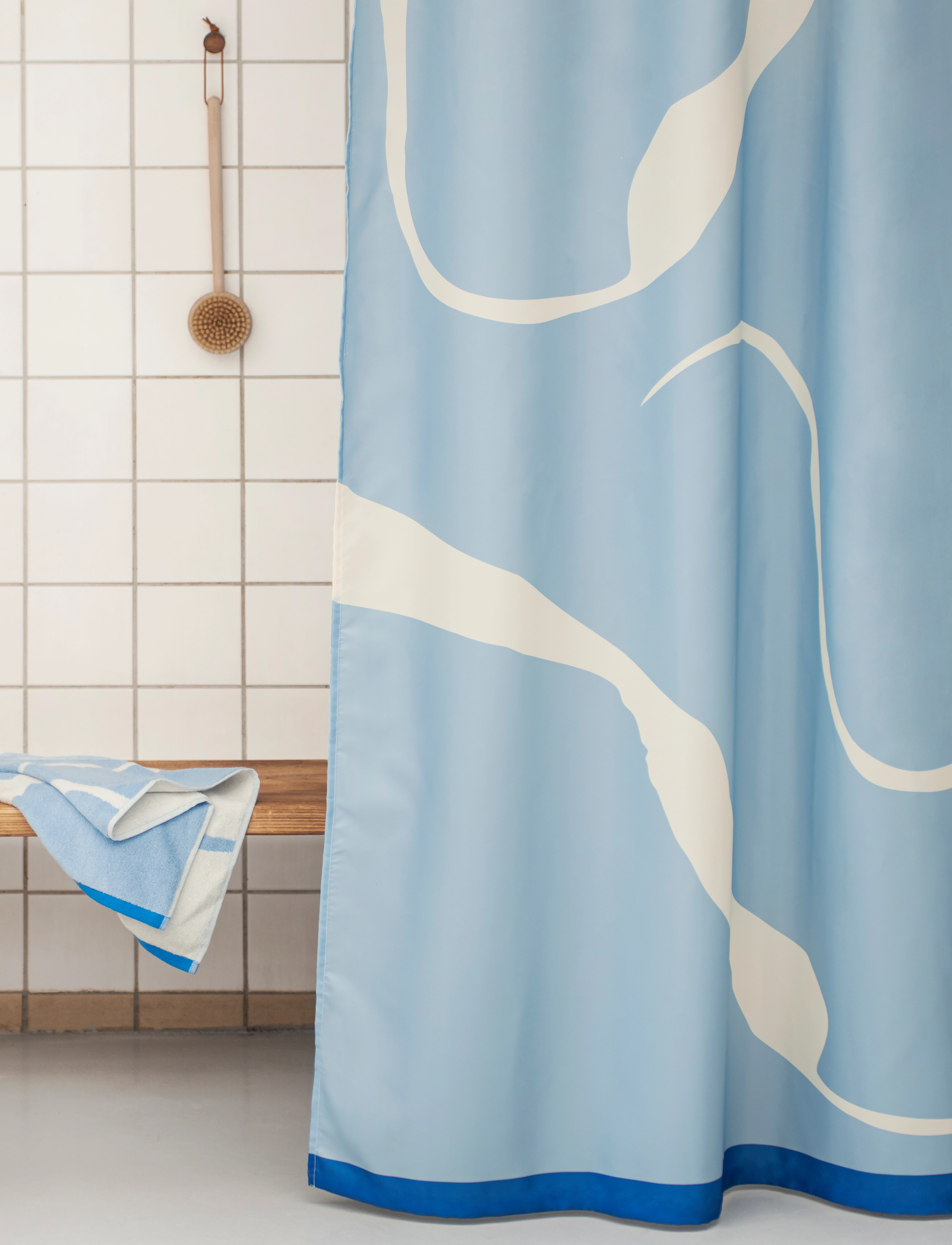 Mette Ditmer Nova Arte Shower Curtain, 150X200 cm, Bathroom Textiles, Blau - Curtains, Homeware