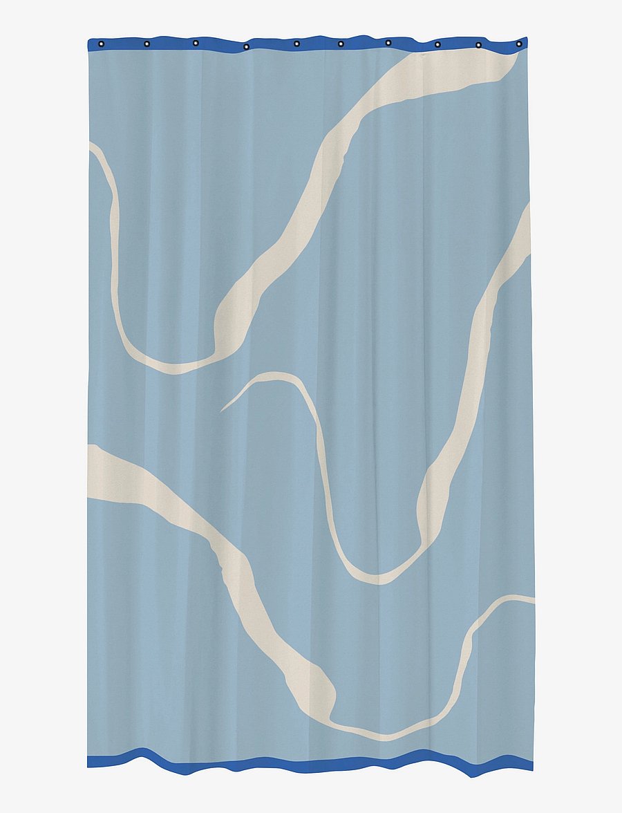Mette Ditmer - NOVA ARTE shower curtain - duschvorhänge - light blue / off-white - 1