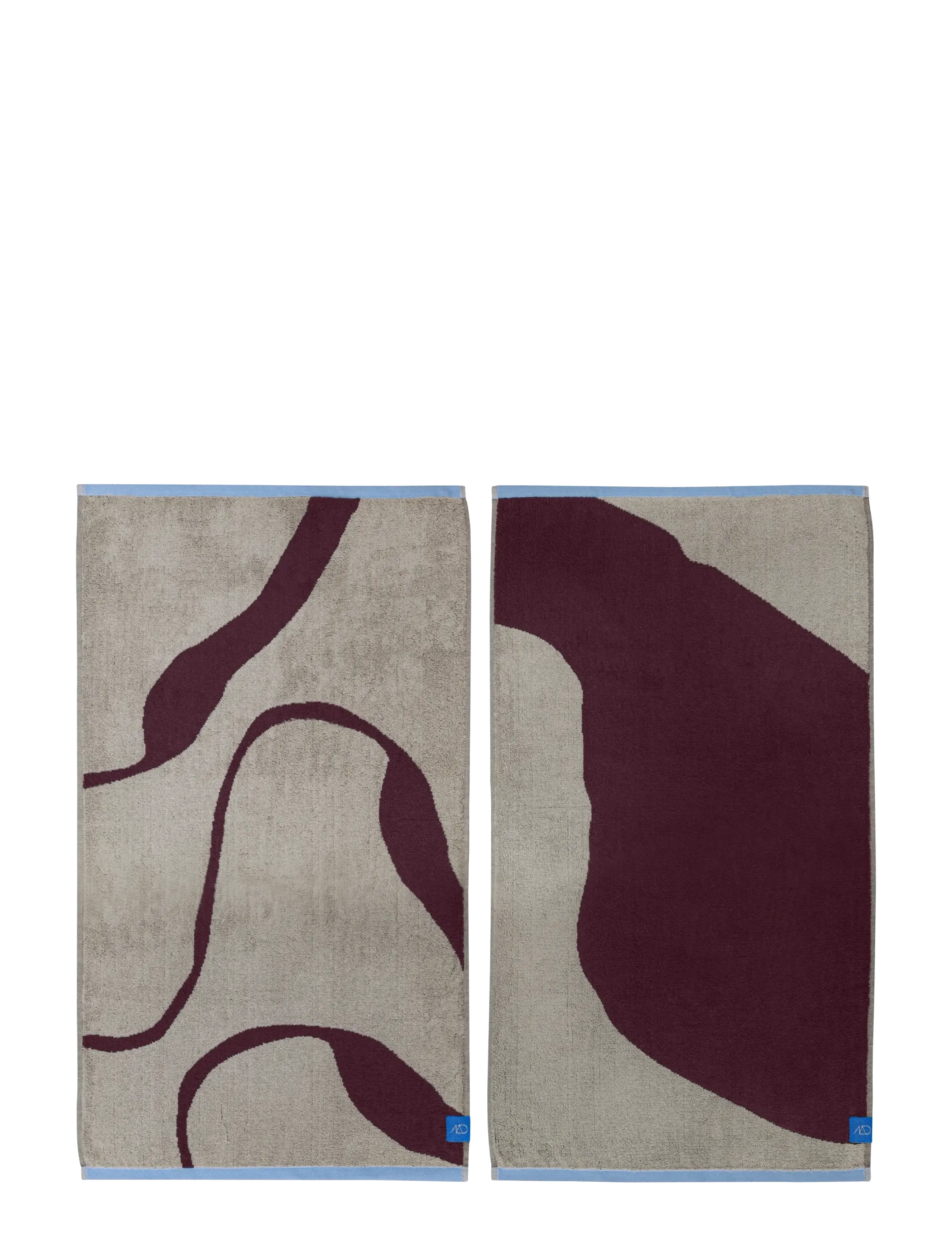 Mette Ditmer NOVA ARTE guest towel, 2-pack - Textilien - WINE / SAND / beige