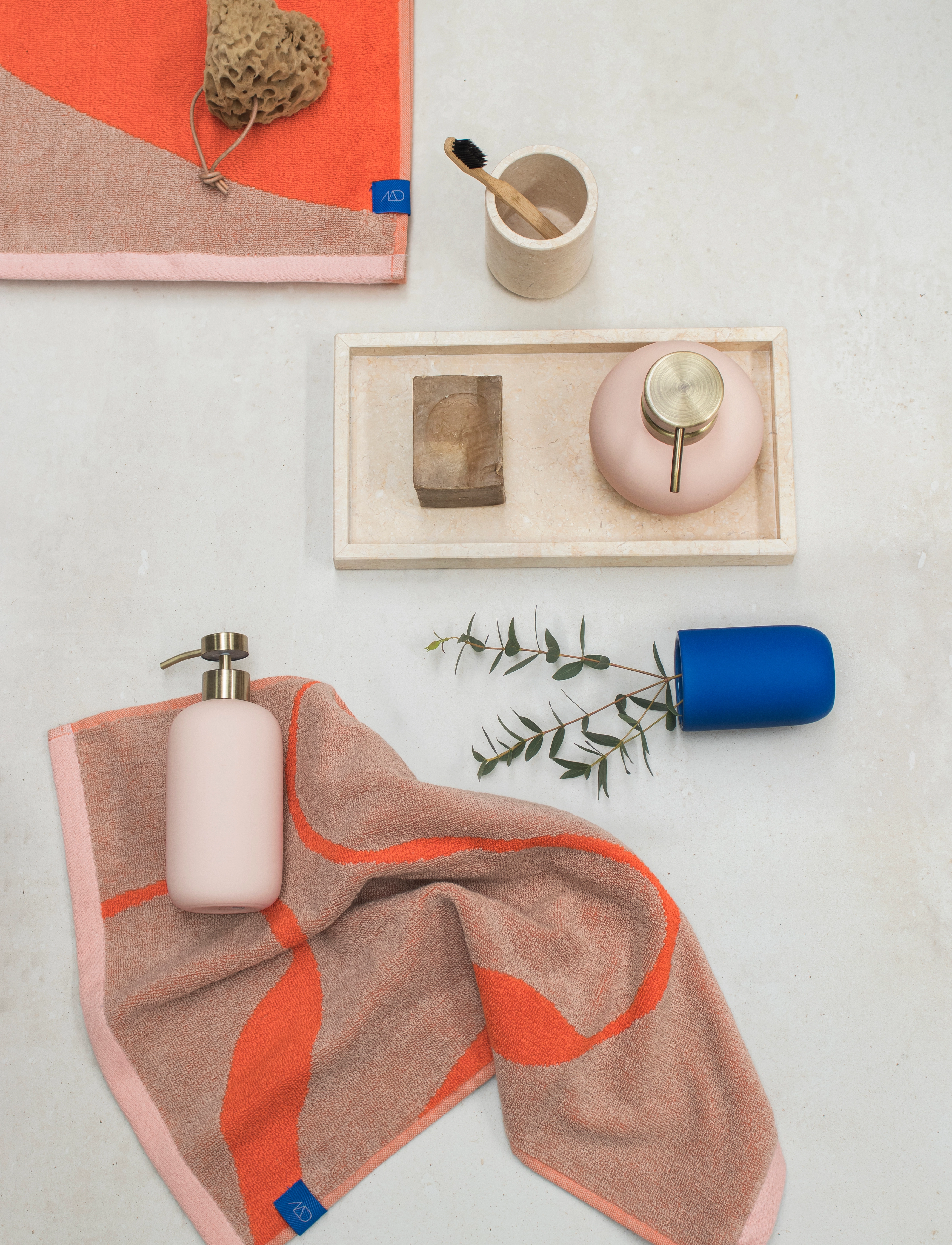 Mette Ditmer Nova Arte Guest Towel, 2-Pack, 40X55 cm, Towels & Bath Towels, Orange - Hand Homeware
