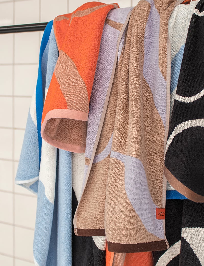 Mette Ditmer - NOVA ARTE guest towel, 2-pack - gästehandtücher - latte / orange - 3