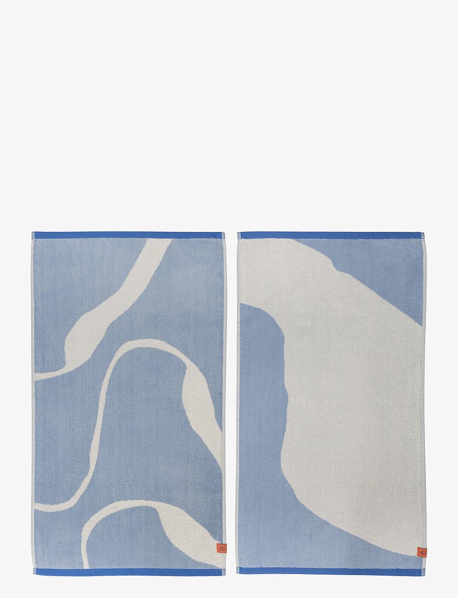 Mette Ditmer - NOVA ARTE guest towel, 2-pack - nach preis einkaufen - light blue / off-white - 1