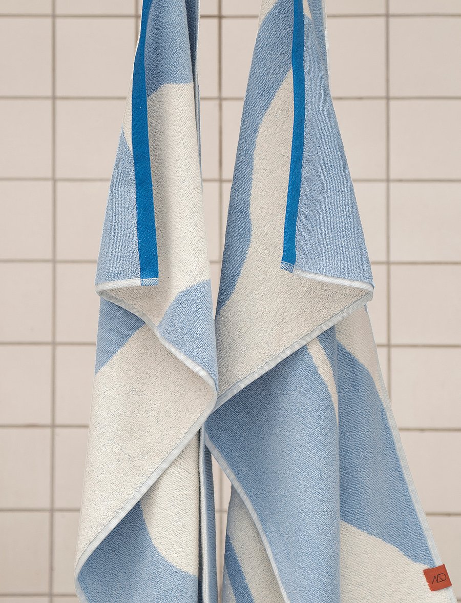 Mette Ditmer - NOVA ARTE guest towel, 2-pack - nach preis einkaufen - light blue / off-white - 3