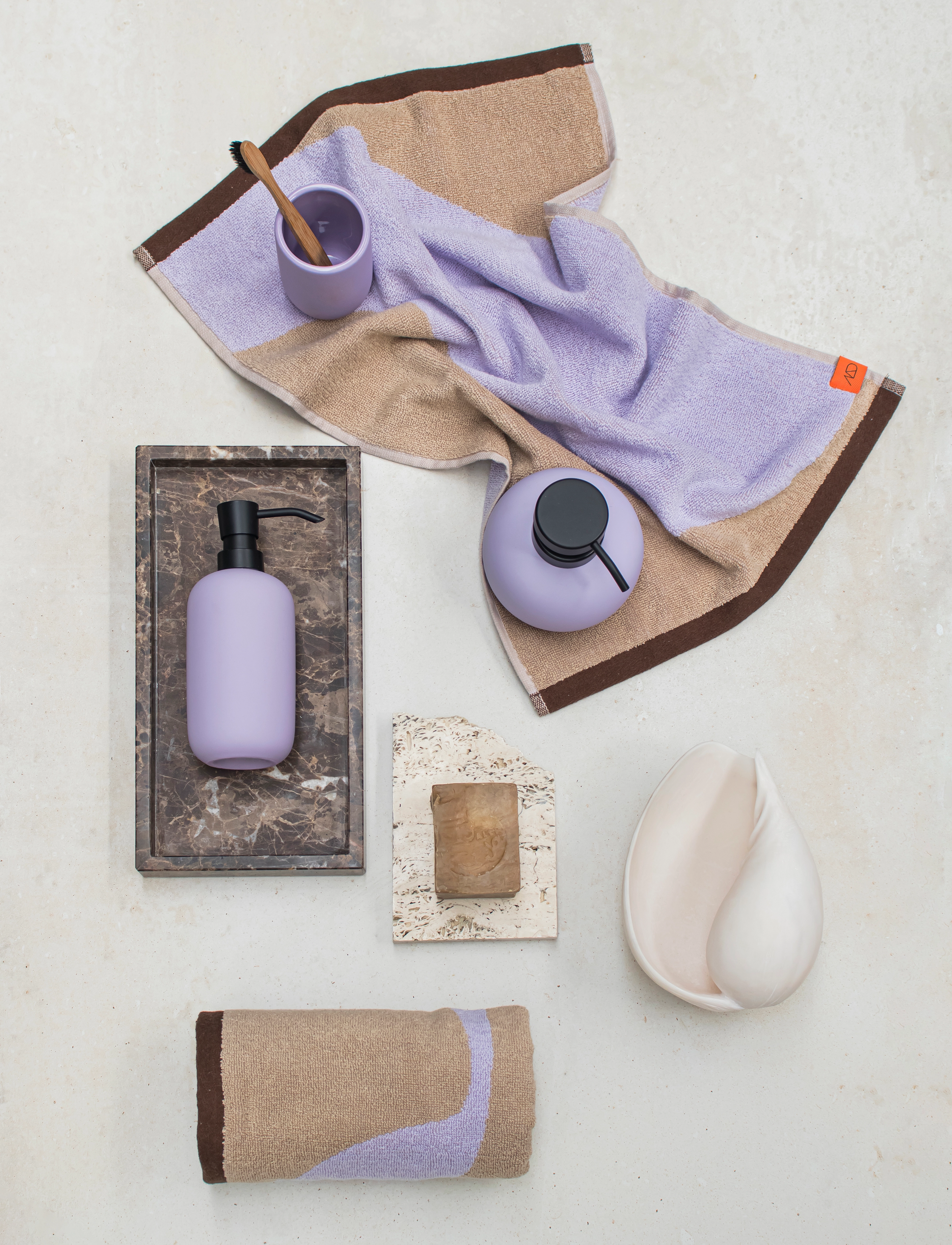 Mette Ditmer Nova Arte Guest Towel, 2-Pack, 40X55 cm, Towels & Bath Towels, Lila - Hand Homeware