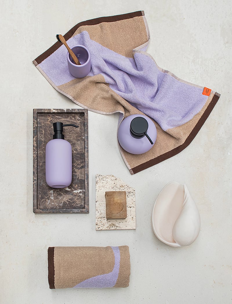 Mette Ditmer - NOVA ARTE guest towel, 2-pack - külaliste käterätikud - sand / lilac - 1