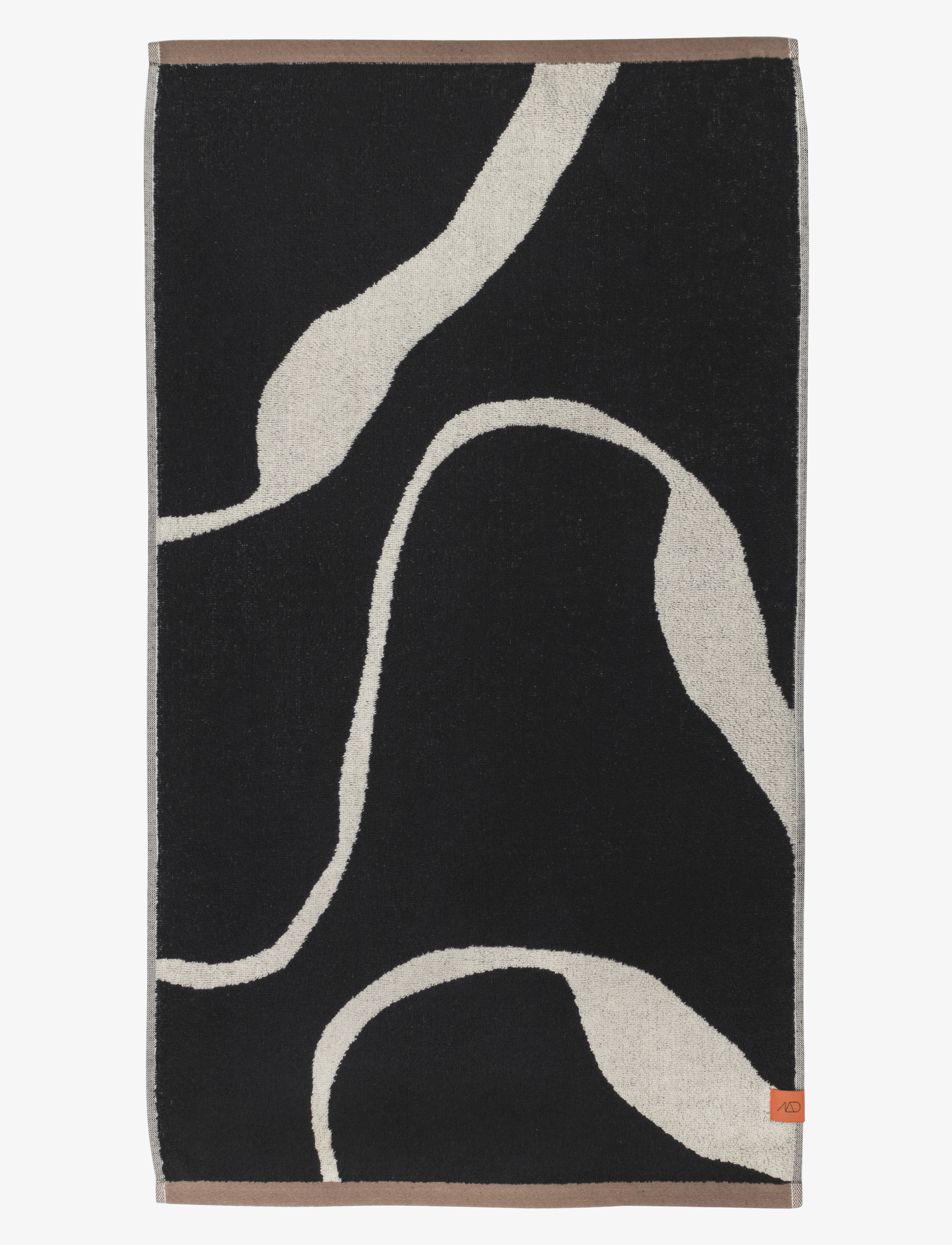 Mette Ditmer Nova Arte Bath Towel, Bath Håndklæde, Sort, Str: 70X133CM