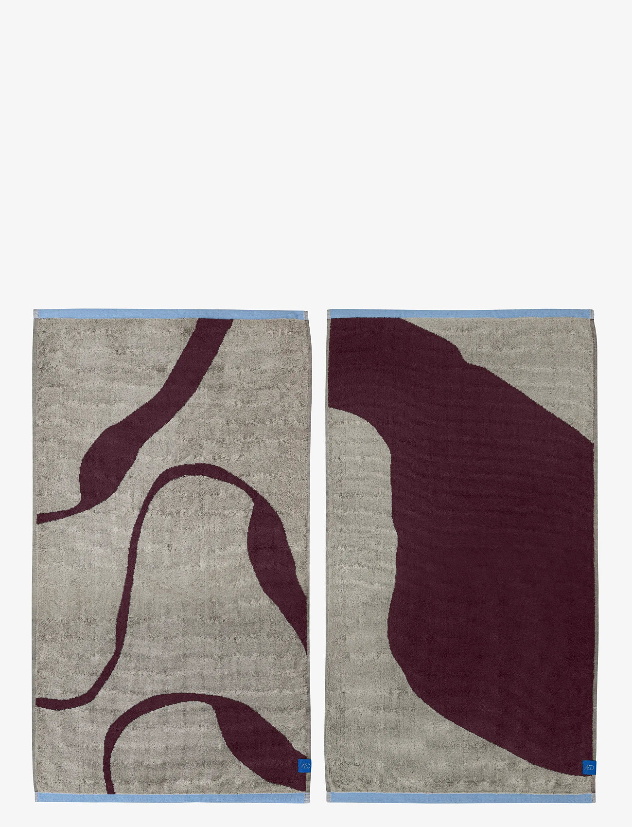 Mette Ditmer - NOVA ARTE towel, 2-pack - badetücher - wine / sand - 0