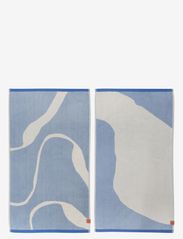 NOVA ARTE towel, 2-pack - LIGHT BLUE / OFF-WHITE