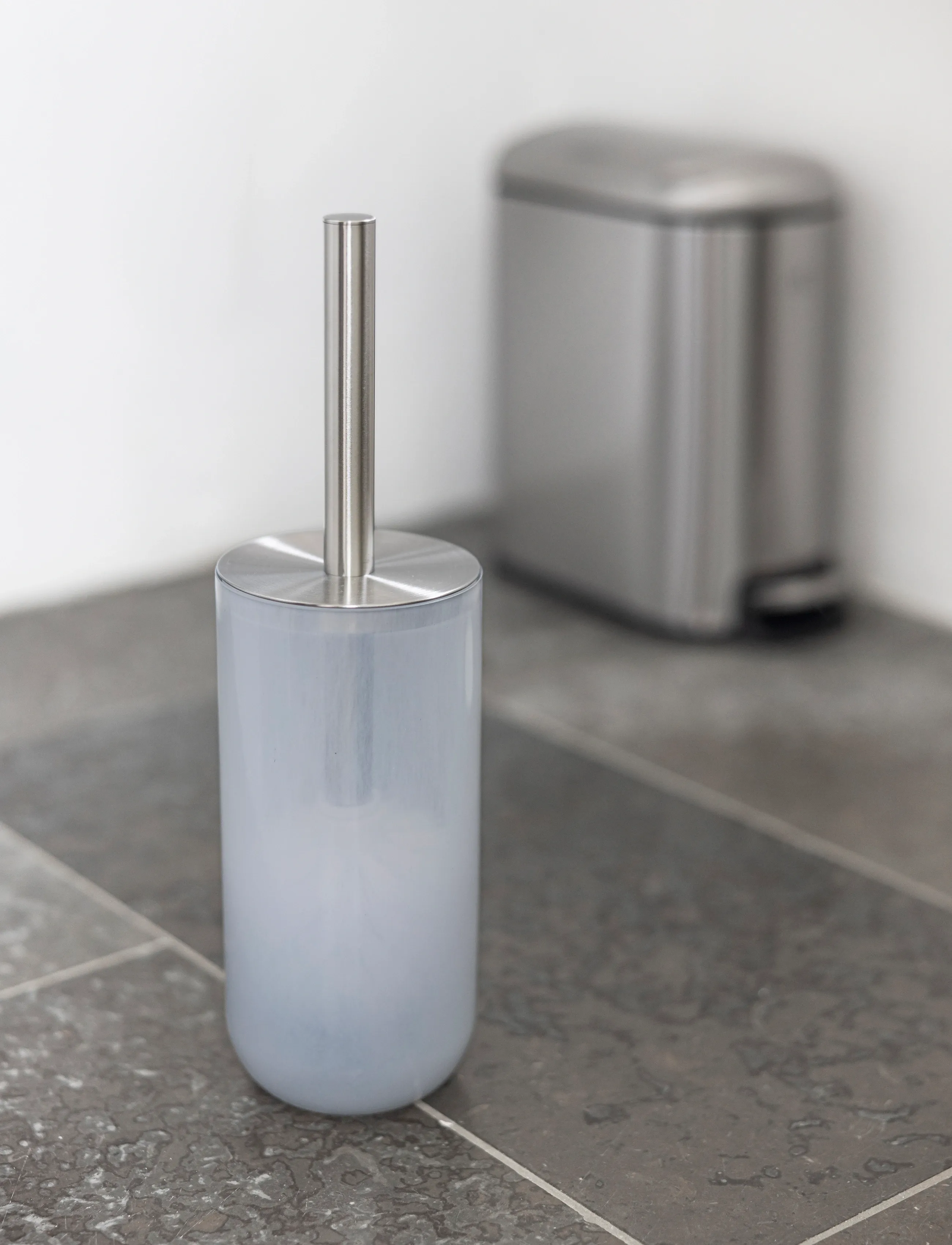 Mette Ditmer Opal Toilet Brush Holder, One Size, Bathroom Interior, Blau - Brushes, Homeware