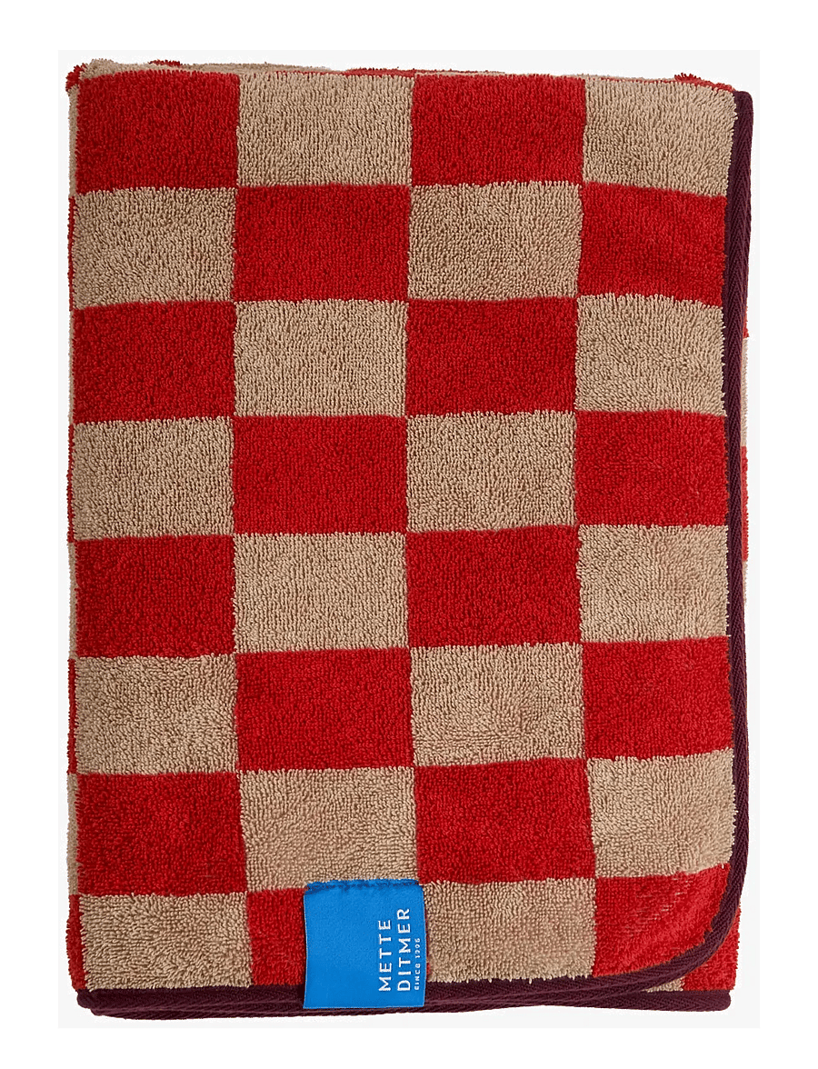 Mette Ditmer - RETRO beach towel - saunalinad - dark orange - 1