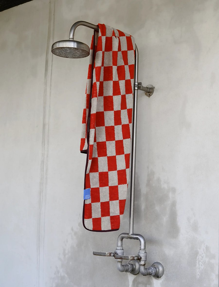 Mette Ditmer - RETRO beach towel - saunalinad - dark orange - 4