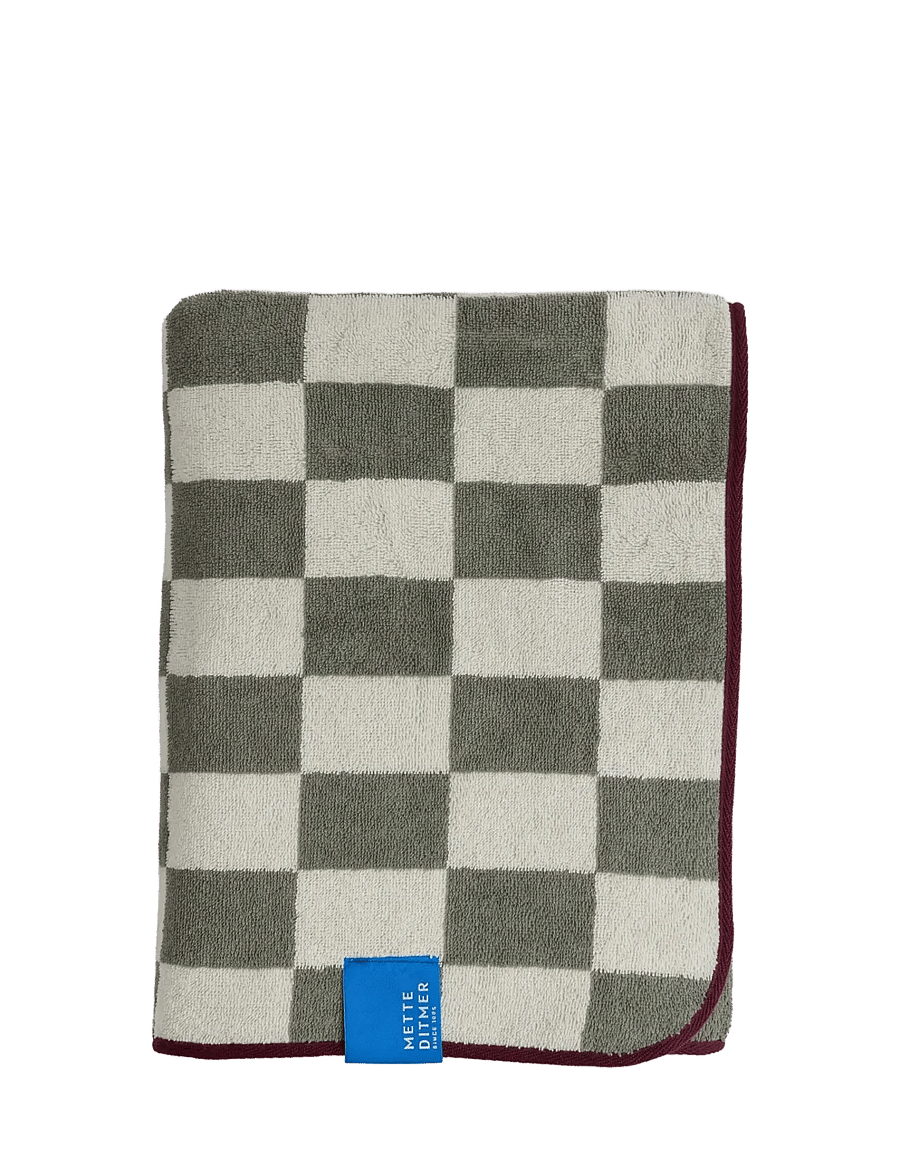 Mette Ditmer - RETRO beach towel - saunalinad - sage green - 1