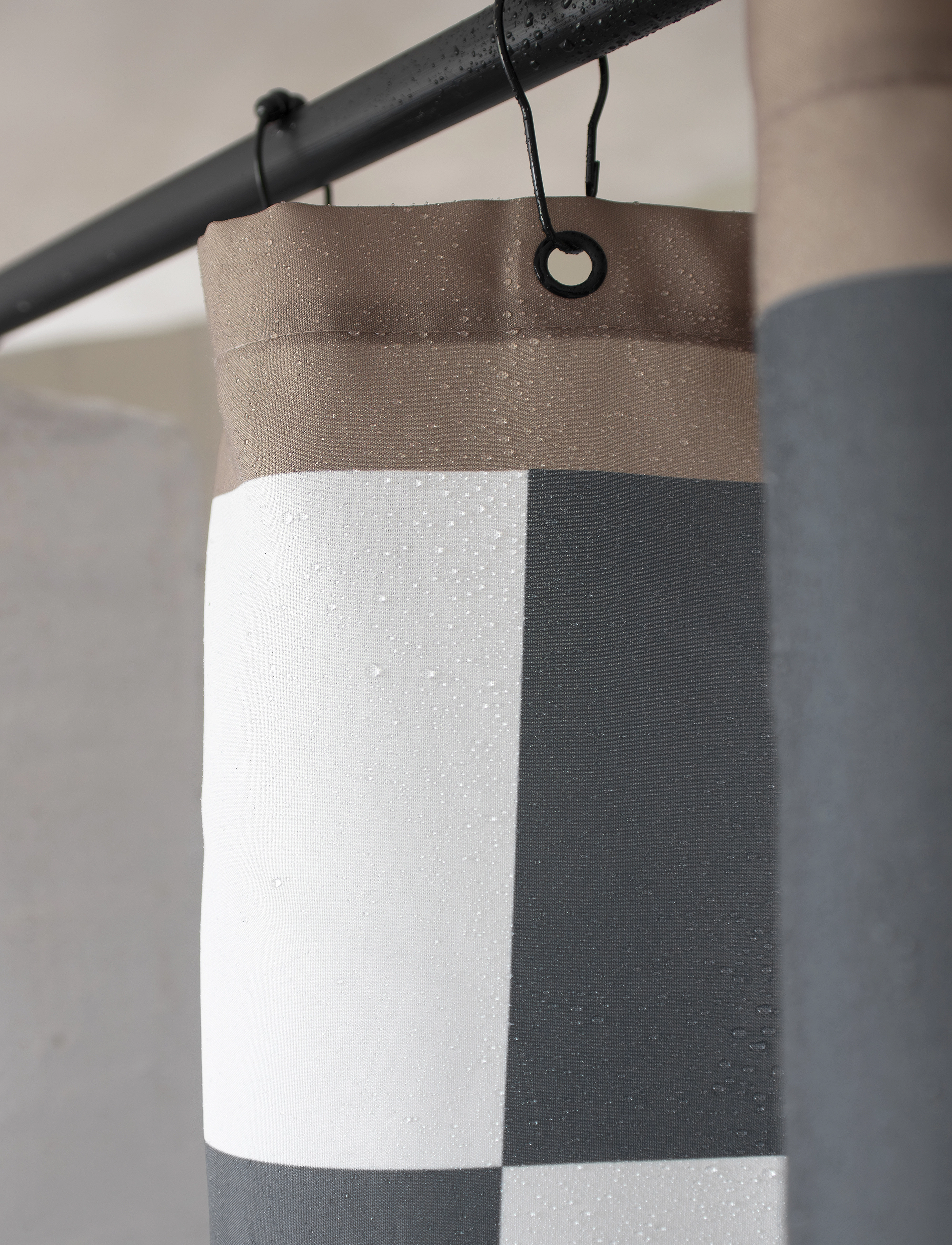 Mette Ditmer - RETRO shower curtain - duschvorhänge - dark grey - 2