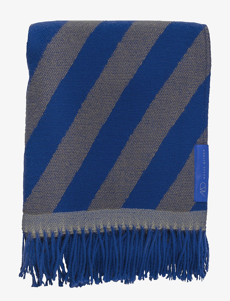 Mette Ditmer - RETRO throw - pleedid - cobalt - 1