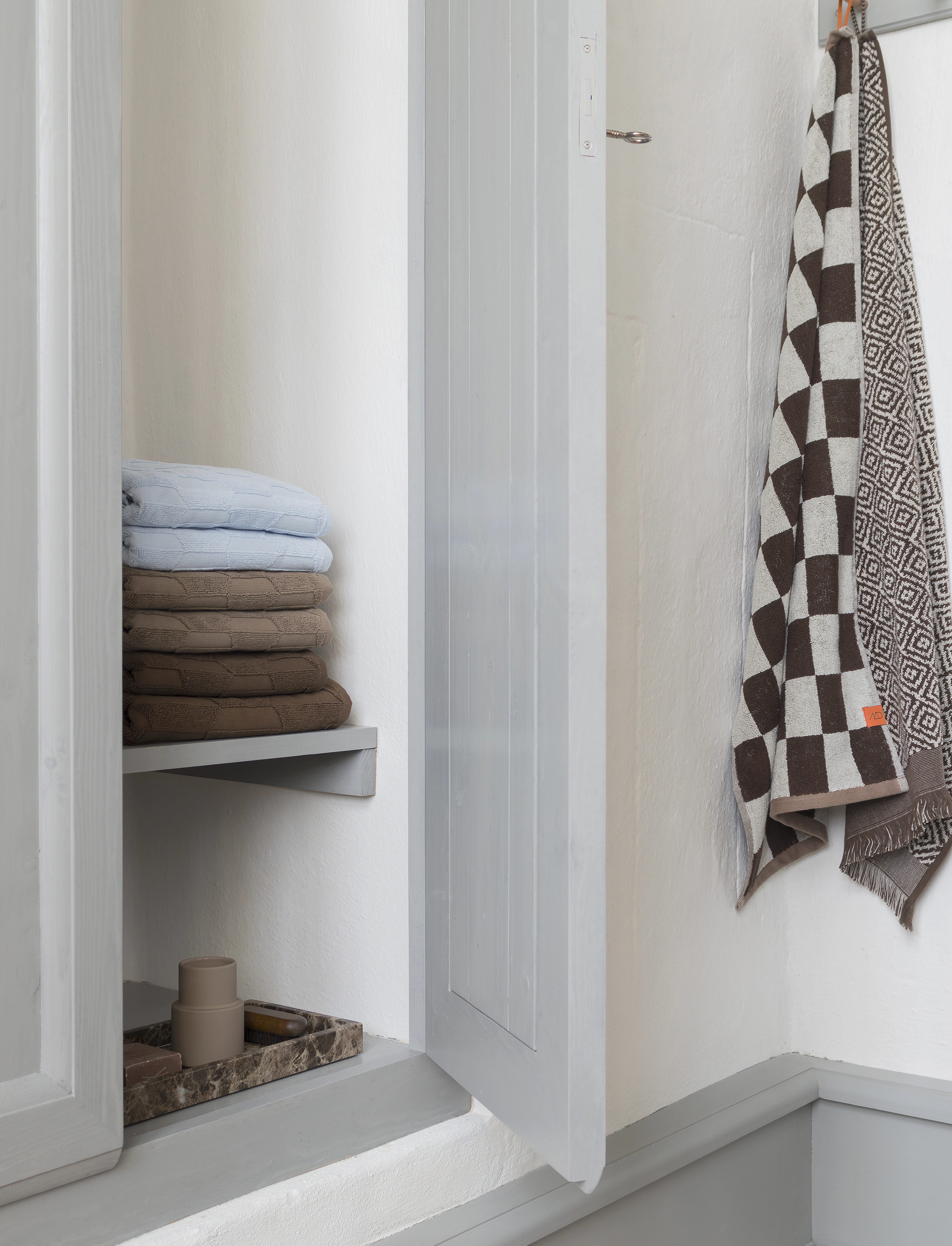 Mette Ditmer - RETRO towel - saunalinad - chocolate - 4