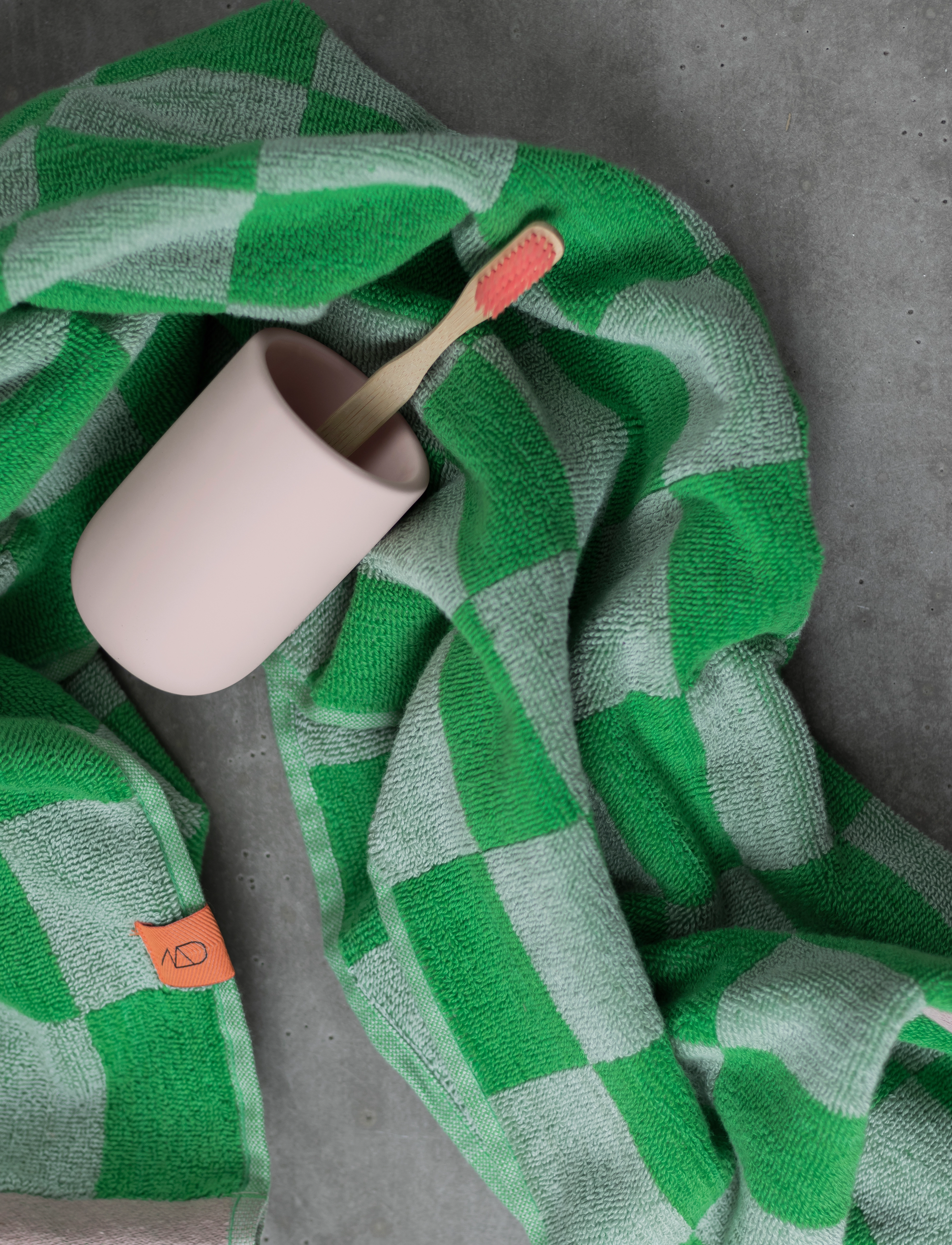 Mette Ditmer Retro Hand Towel, 50X90 cm, Towels & Bath Towels, Grün - Homeware