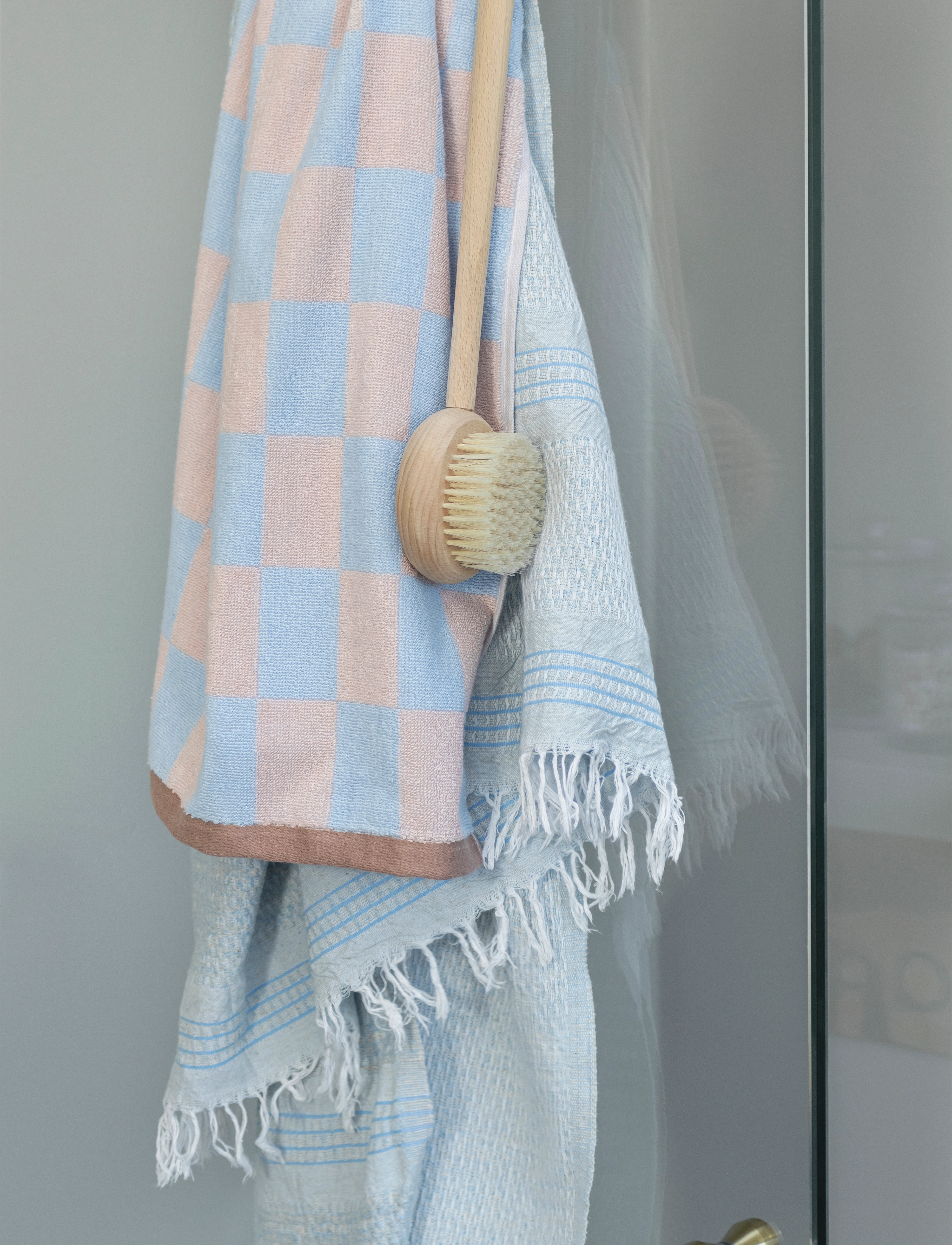 Mette Ditmer - RETRO hand towel - handklæði og baðhandklæði - light blue - 3