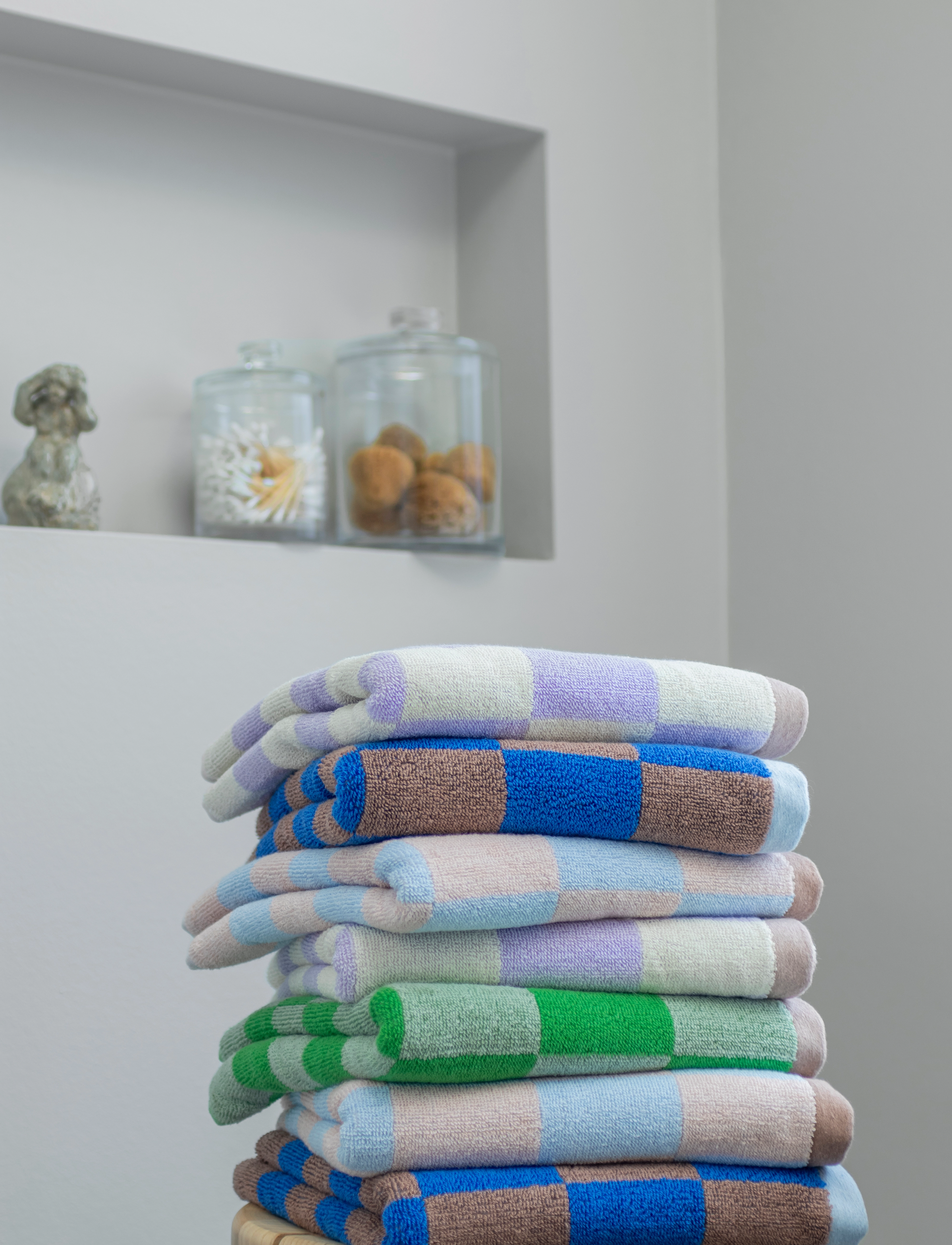 Mette Ditmer - RETRO hand towel - håndklær & badelaken - cobalt - 3