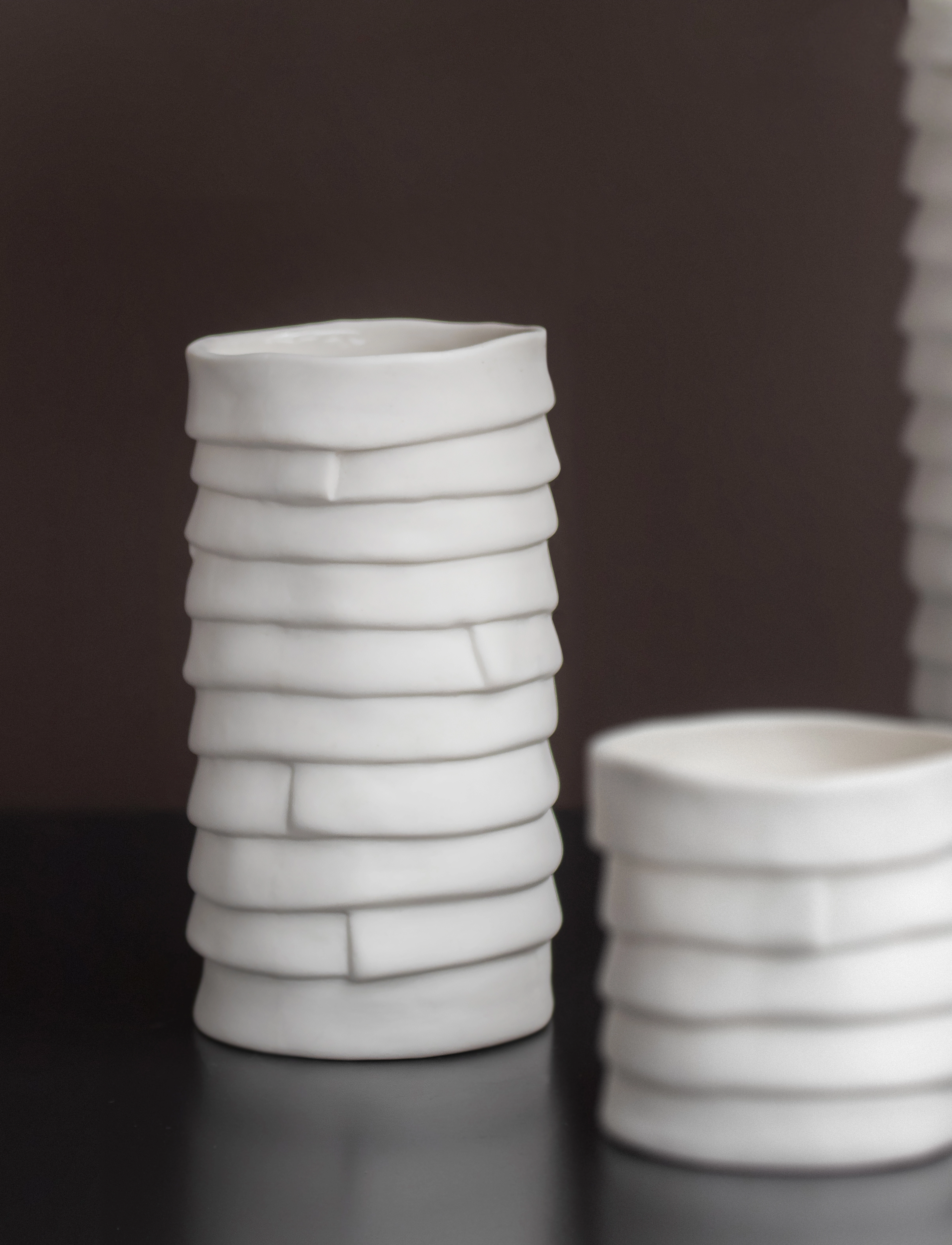 Mette Ditmer Ribbon Vase, Small, H7 cm, Vases, Weiß - Small Homeware