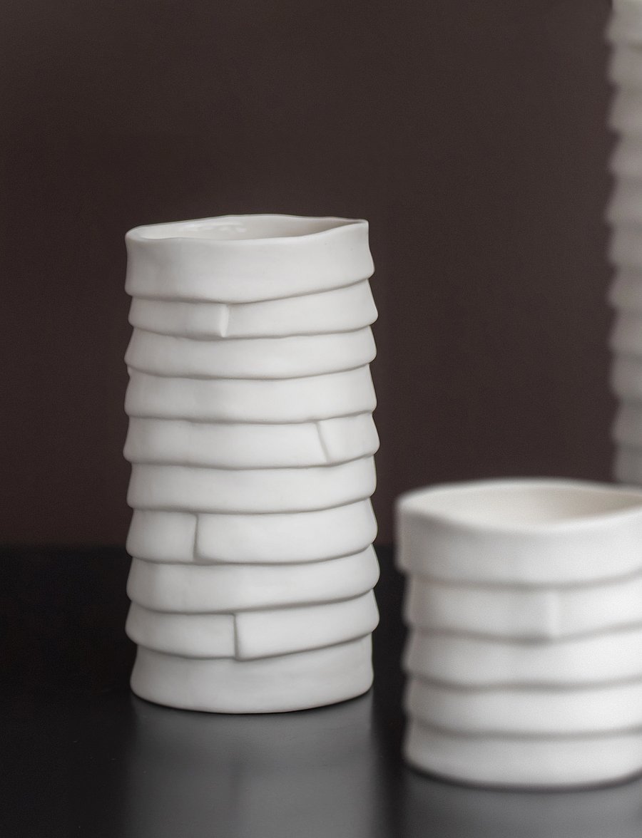 Mette Ditmer - RIBBON vase, small - vasen - off-white - 0