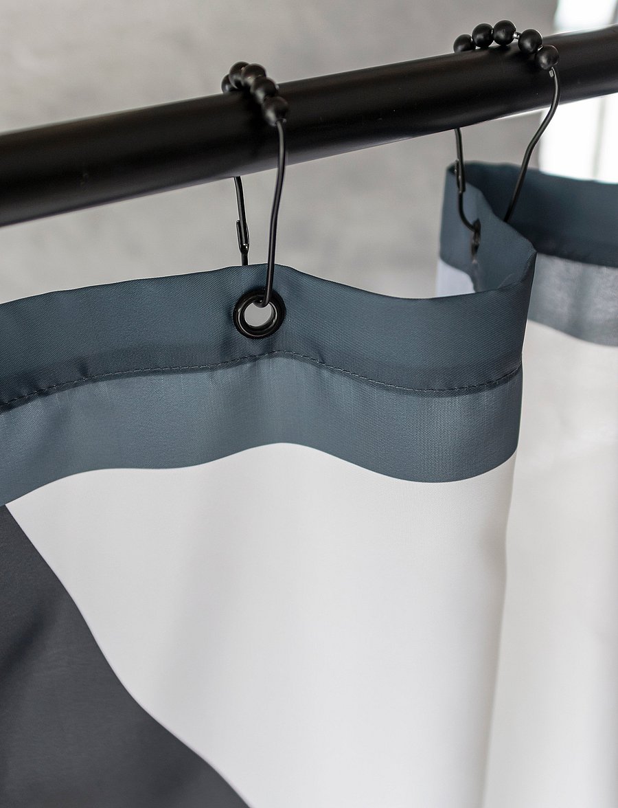 Mette Ditmer - ROCK shower curtain - duschvorhänge - black - 3