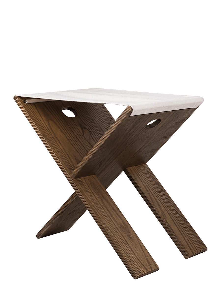 Mette Ditmer - ROOTS folding stool - hocker & bänke - dark oiled - 1