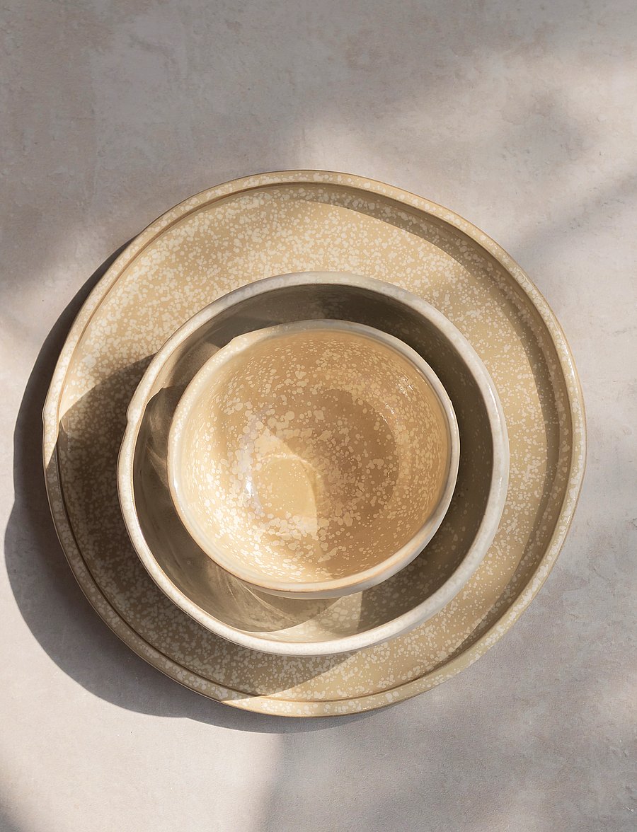 Mette Ditmer - SAND GRAIN bowl large, 2-pack - serveerimisnõud - straw - 0