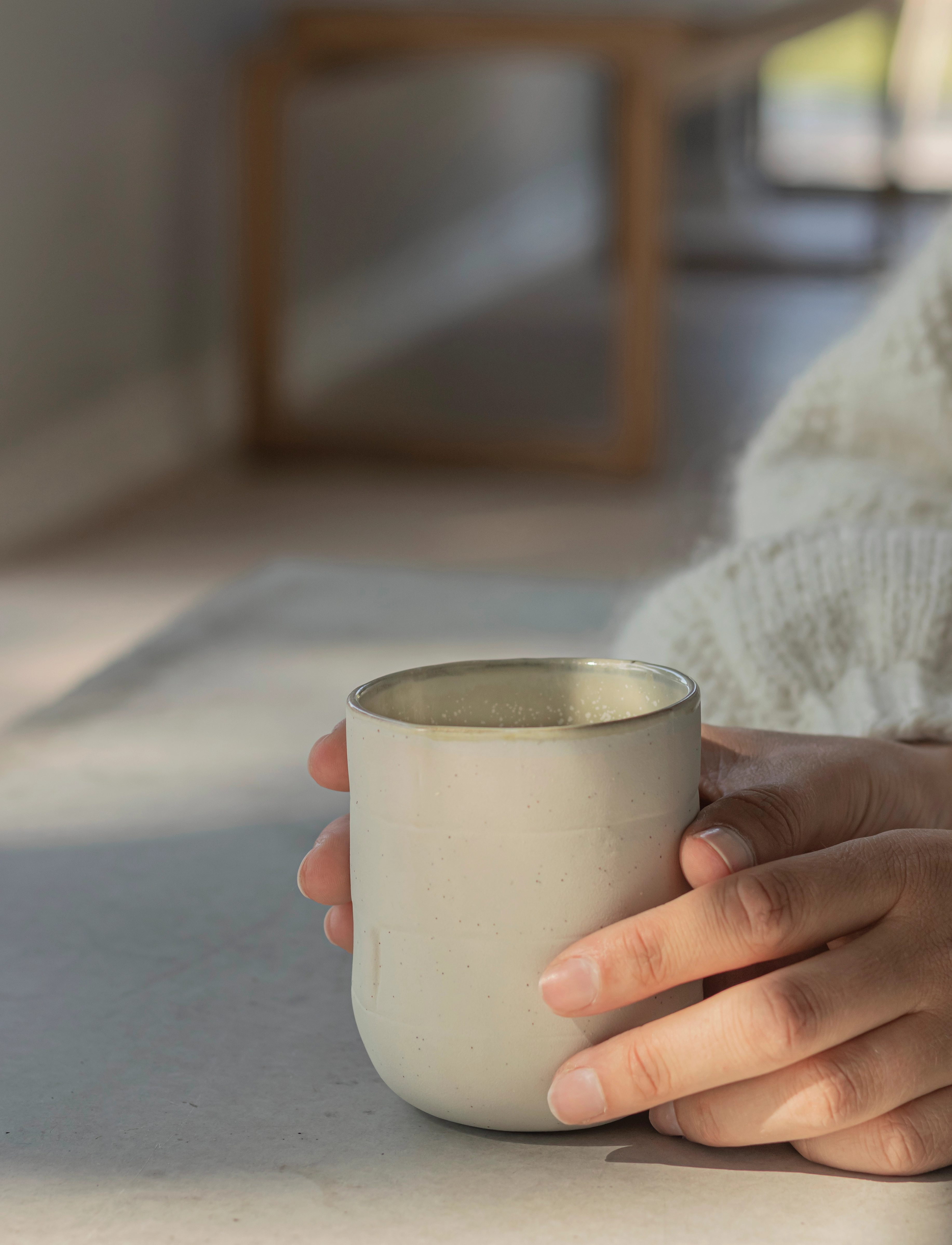Mette Ditmer Sand Grain Mug, 30 Cl., 2-Pack, 30 CL, White, Kopper & Krus > Kaffekopper, Unisex