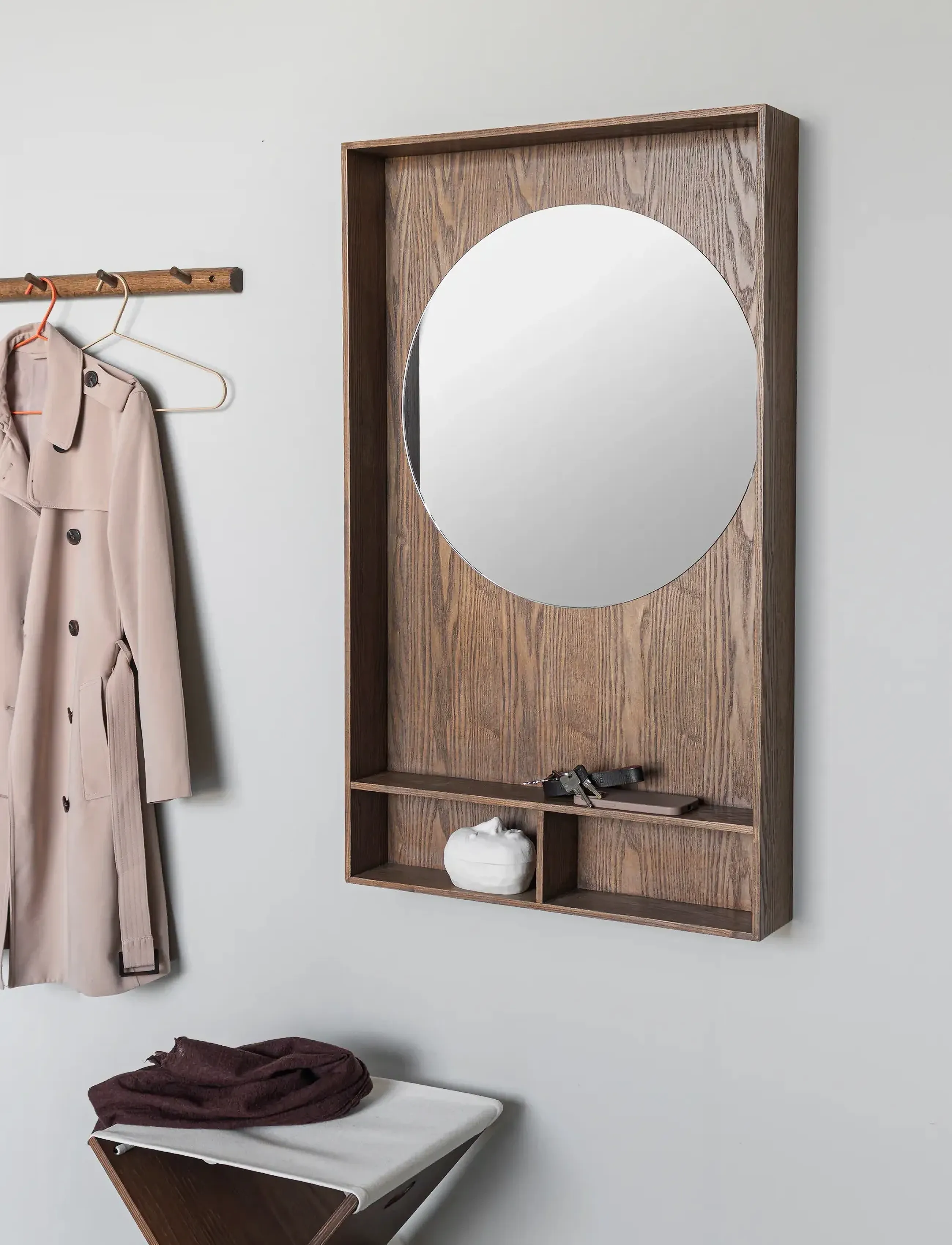 Mette Ditmer Show-Me Mirror Shelf, 60X100 cm, Furniture, Braun - Shelves, Homeware