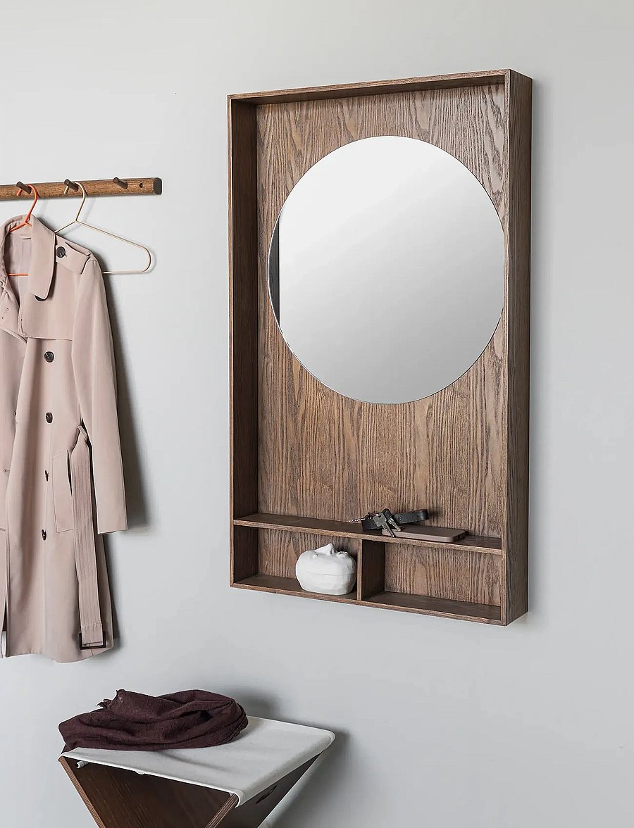 Mette Ditmer - SHOW-ME mirror shelf - hoiustamine ja riiulid - dark oiled - 0