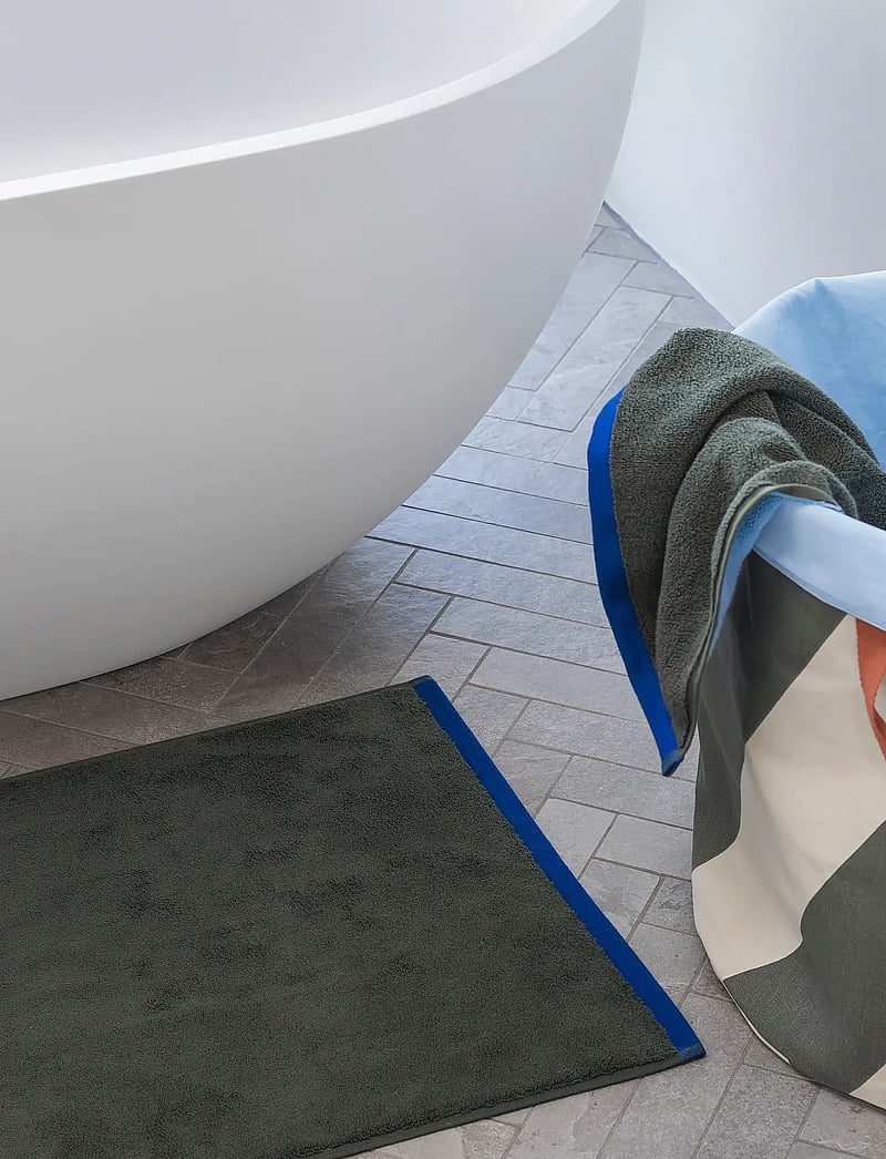 Mette Ditmer - SOFT bath mat - badematten - dark olive / light blue - 0