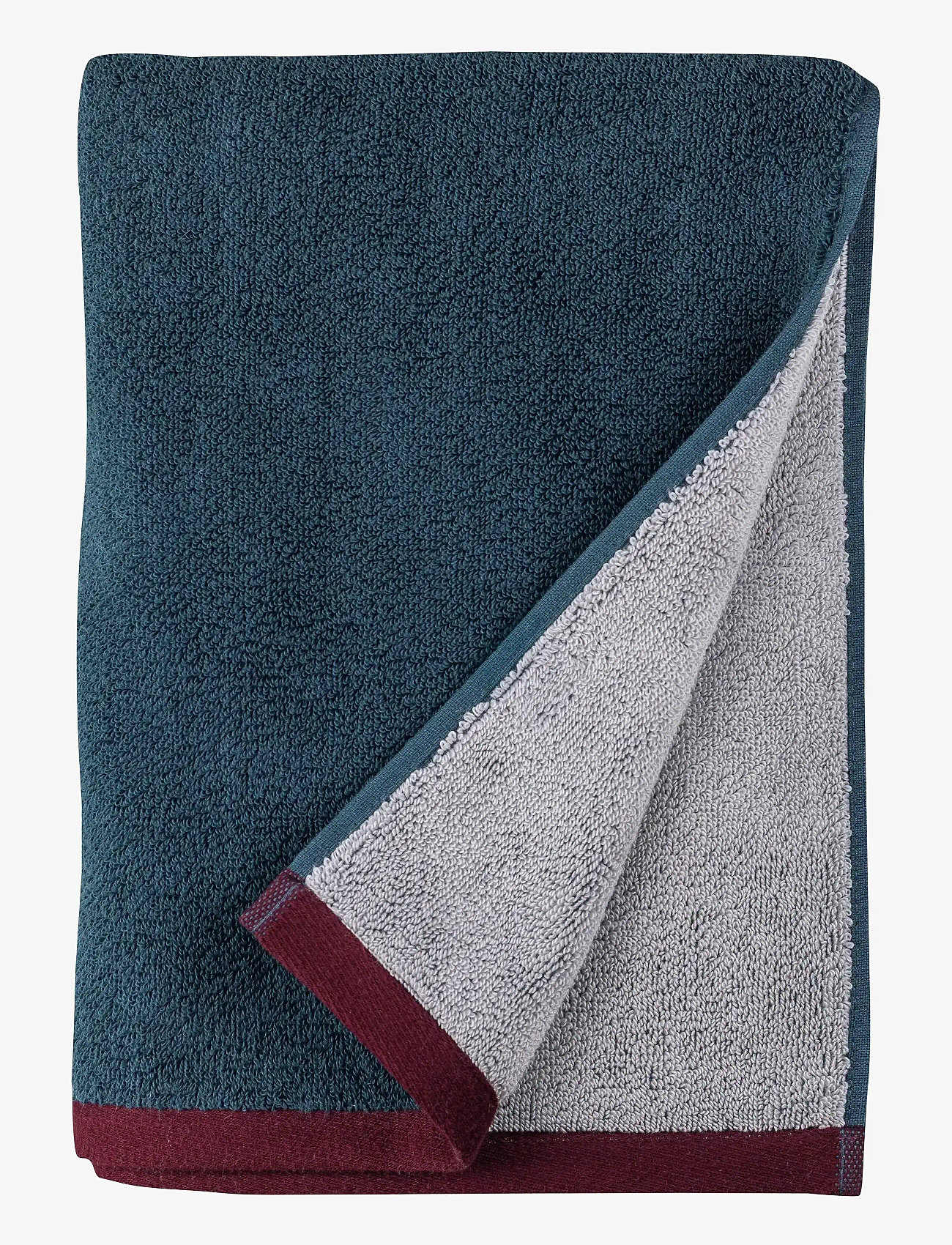 Mette Ditmer - SOFT guest towel, 2-pack - gestahandklæði - midnight blue / light grey - 1