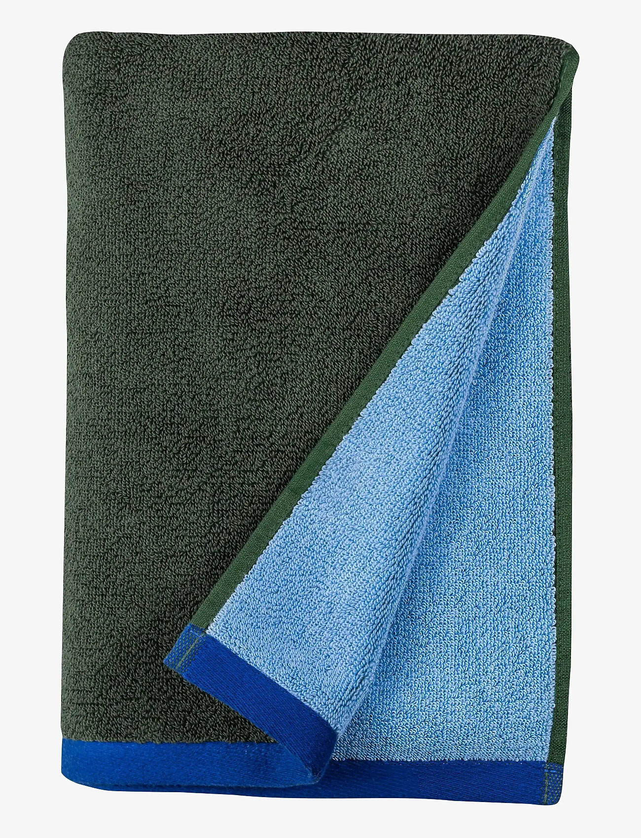 Mette Ditmer - SOFT towel - badetücher - dark olive / light blue - 0